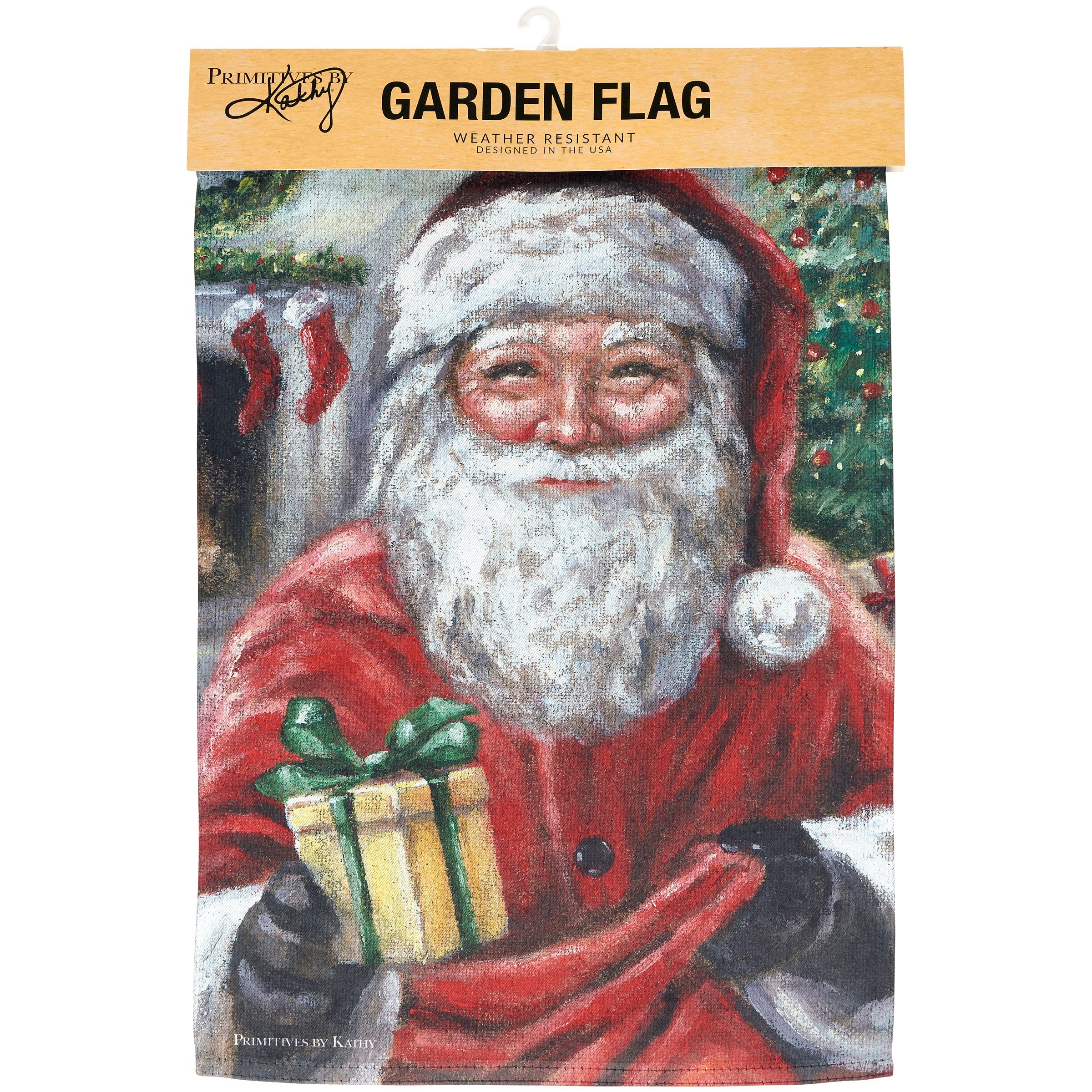 Festive Double-Sided Christmas Eve Santa Garden Flag - Durable Outdoor Holiday Decor