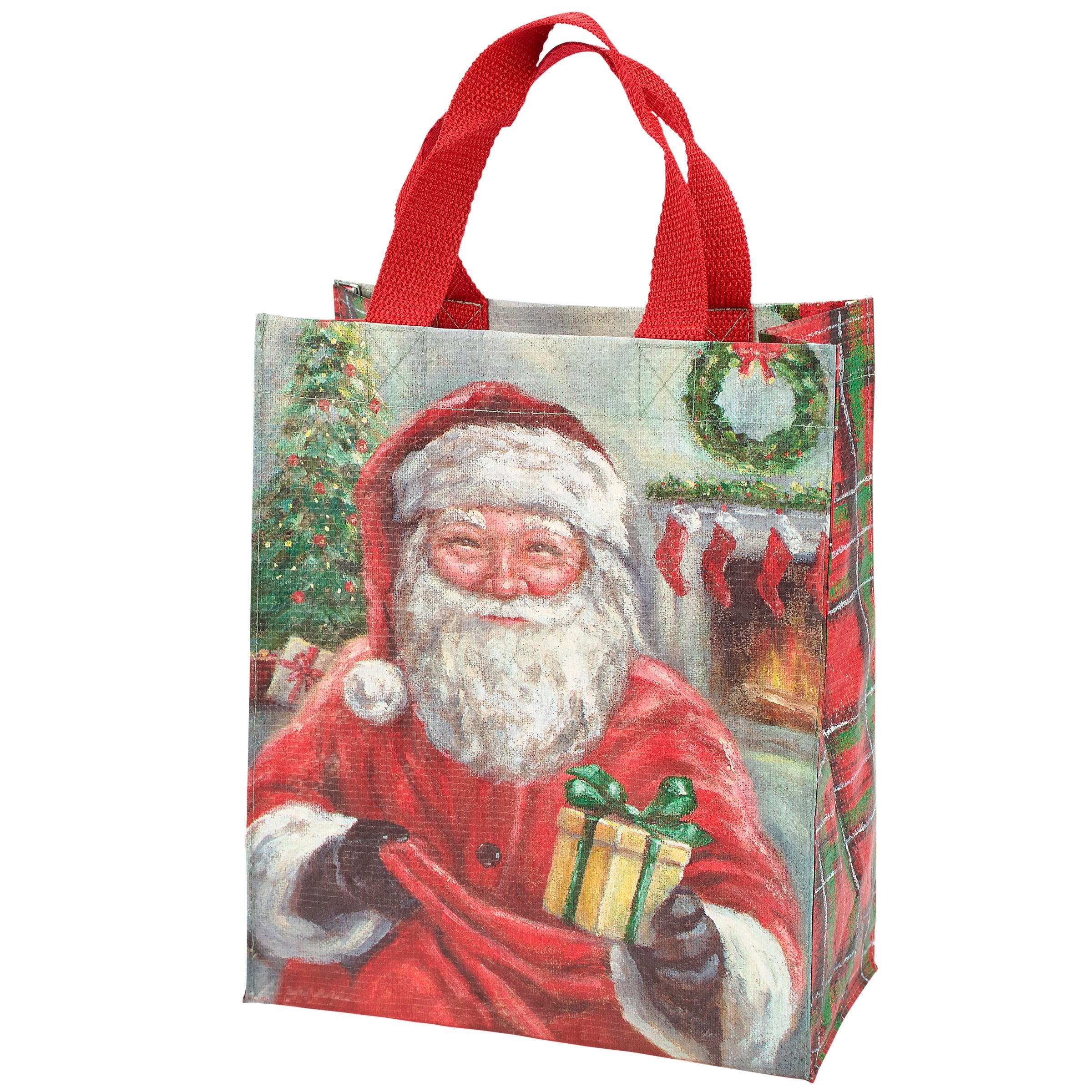 Festive Santa Christmas Eve Daily Tote Bag - Eco-Friendly Reusable Canvas