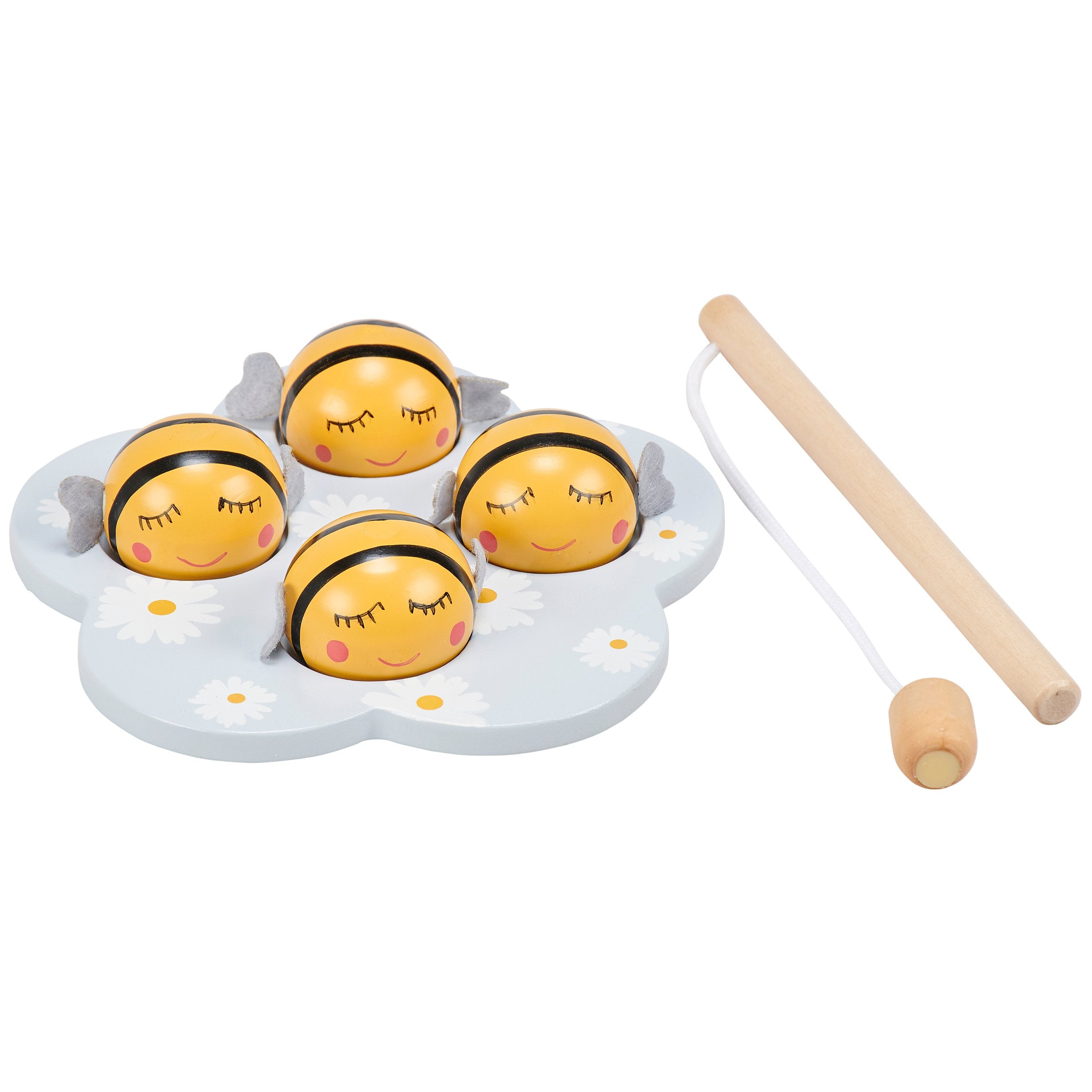 Engaging Wooden Magnetic Baby Bee Fishing Game for Kids' Development