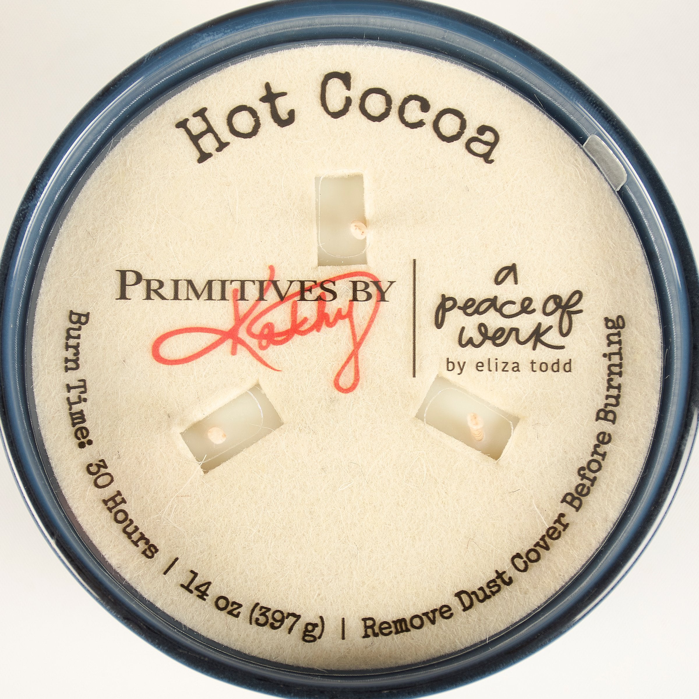 Festive Let It Snow Hot Cocoa Scented Soy Wax Candle with 3 Wicks