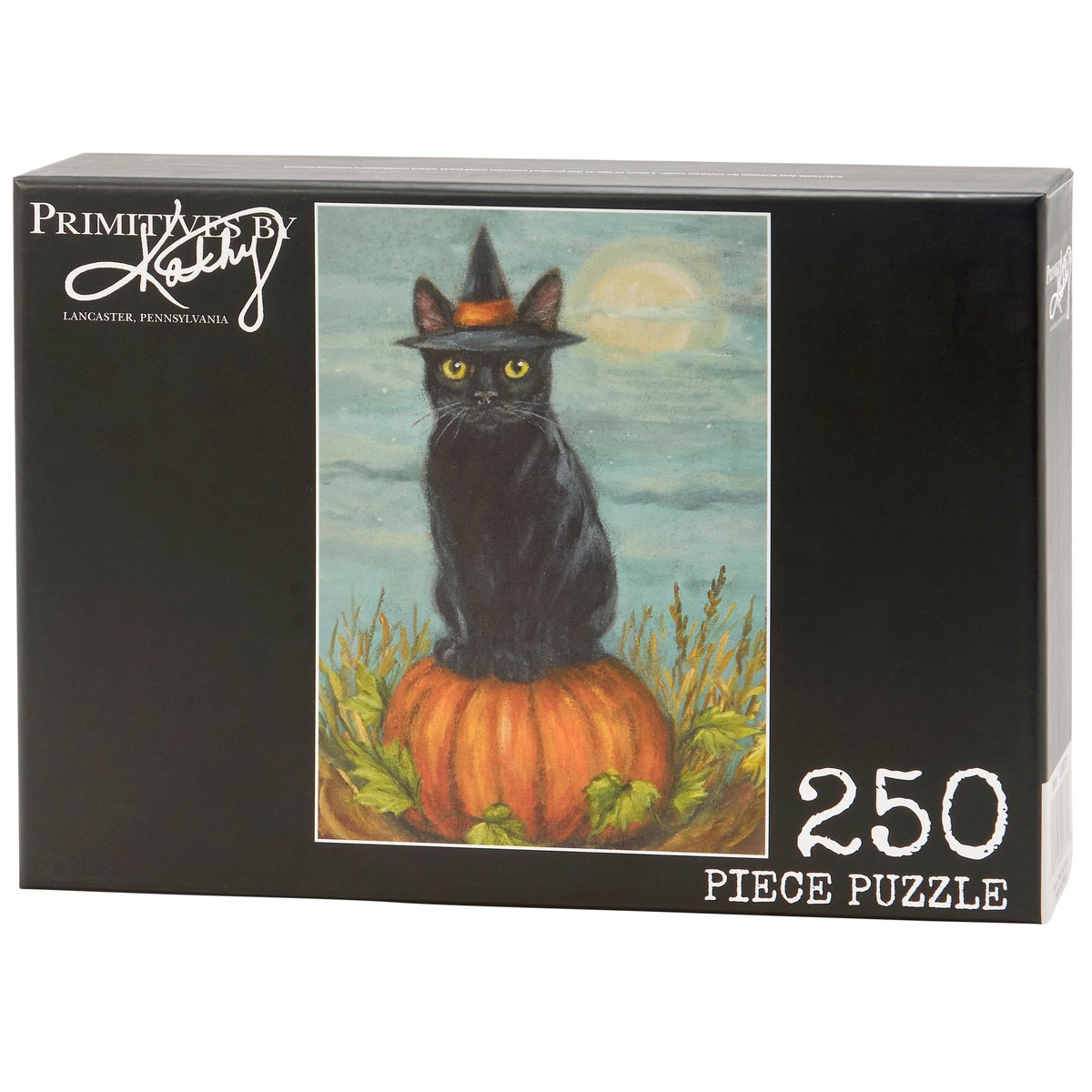 Charming Black Cat Witch Halloween Jigsaw Puzzle - 250 Pieces