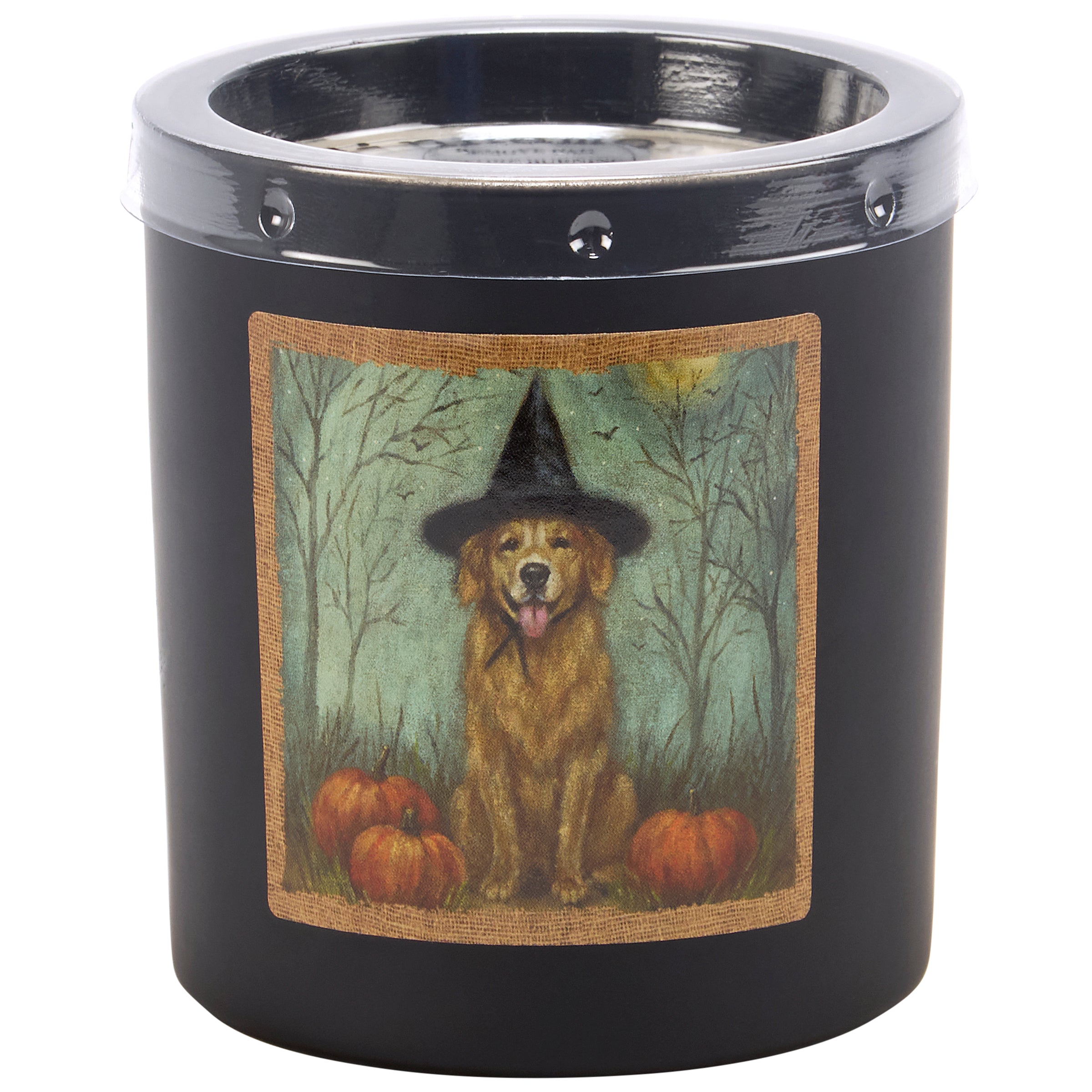 Witch Dog Halloween Scented Candle - Cinnamon Fragrance Home Decor Accent