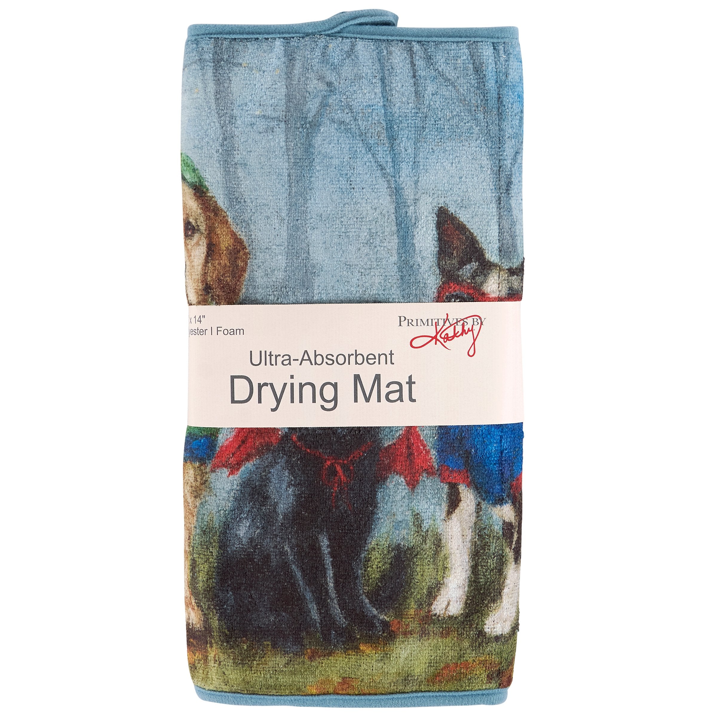 Spooky Halloween Pet Family Drying Mat - Ultra Absorbent Kitchen Counter Pad