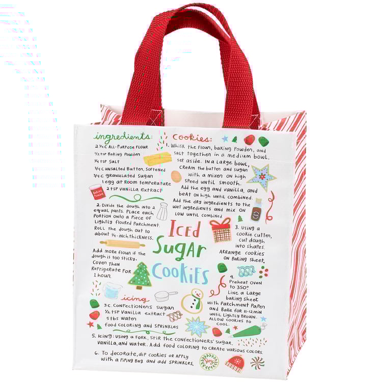 Festive Holiday Homestead Recipe Daily Tote Bag - Eco-Friendly Christmas Carryall