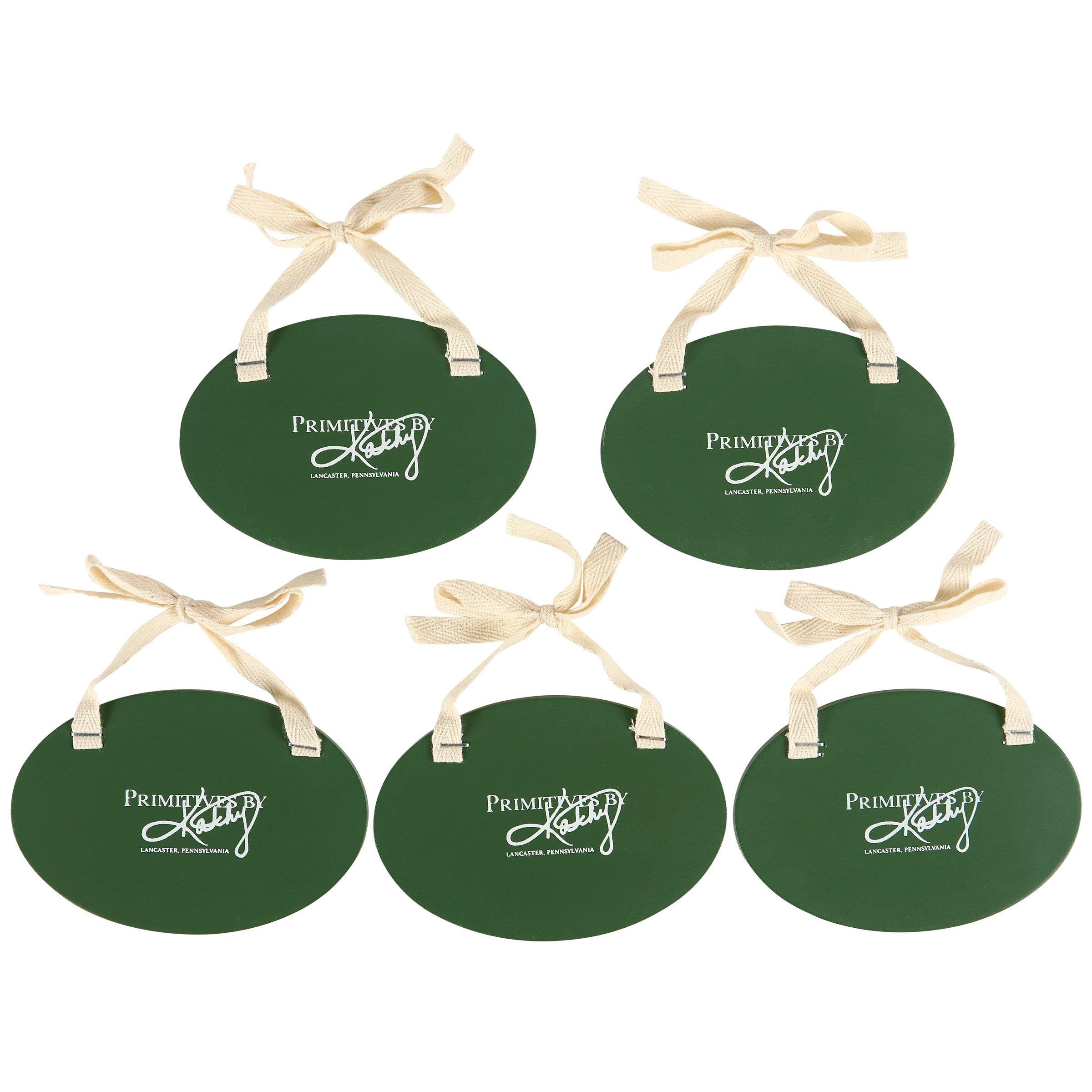 Whimsical Farmhouse Snowy Animals 5-Piece Wooden Christmas Ornament Set