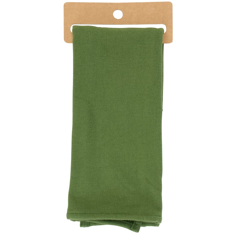 Charming Snowy Angus Kitchen Towel Festive Wreath Art Absorbent Cotton Terrycloth