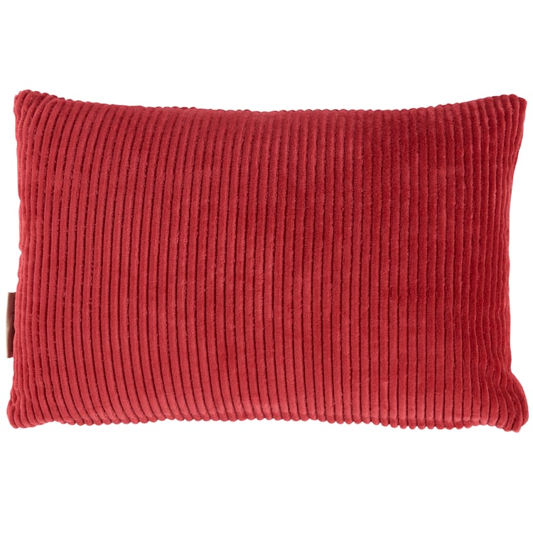 Festive Red Corduroy 'Joy' Christmas Decorative Accent Pillow with Zippered Cover