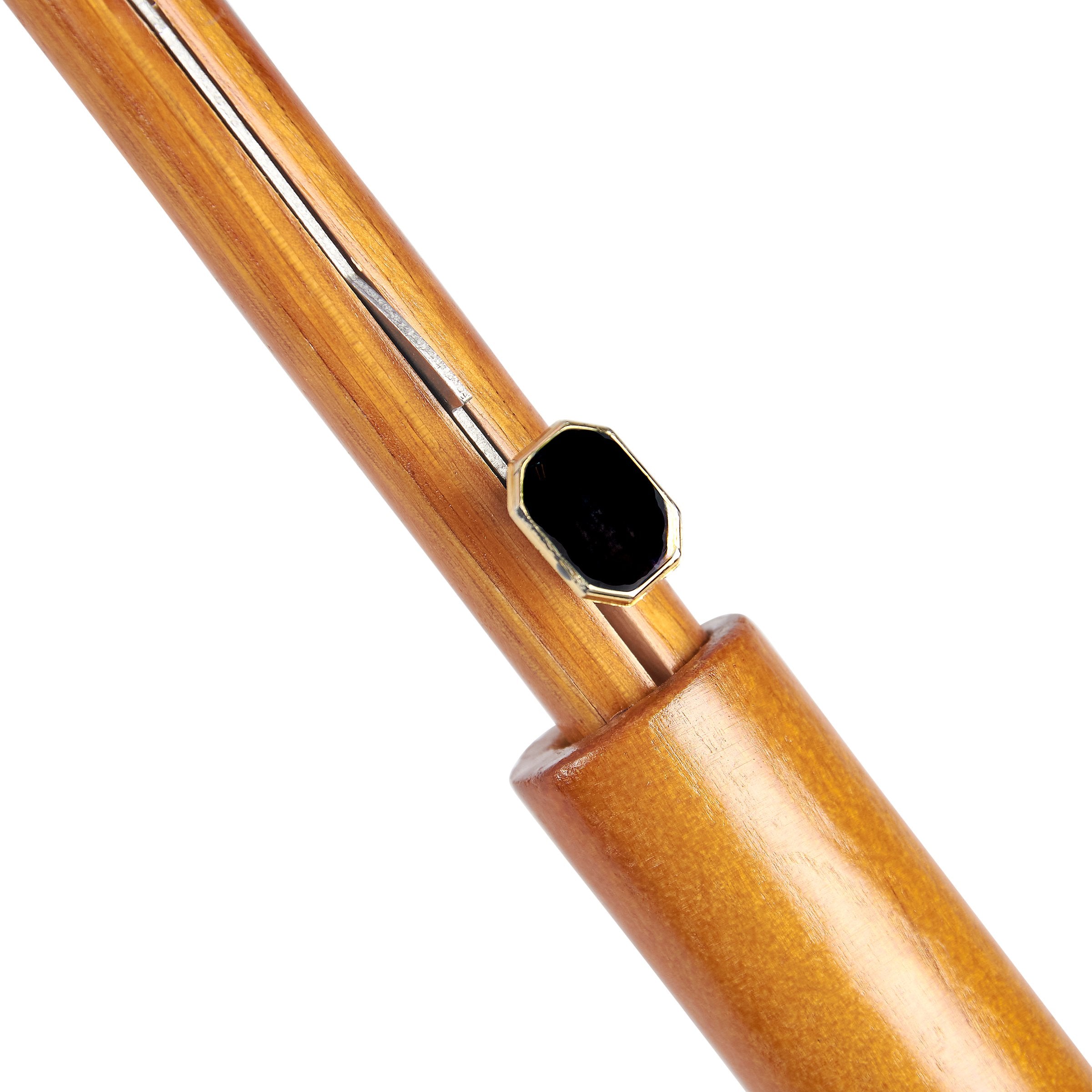 Stylish Blue Floral Umbrella with Curved Wood Handle, Auto-Open for Rain