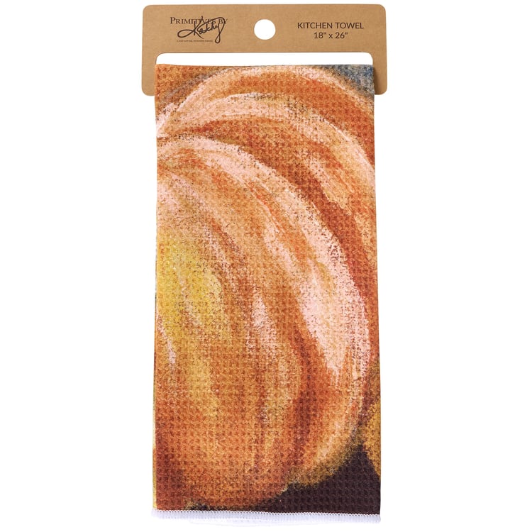 Vibrant Autumn Pumpkin Patch Microfiber Kitchen Towel for Fall Decor & Easy Cleaning