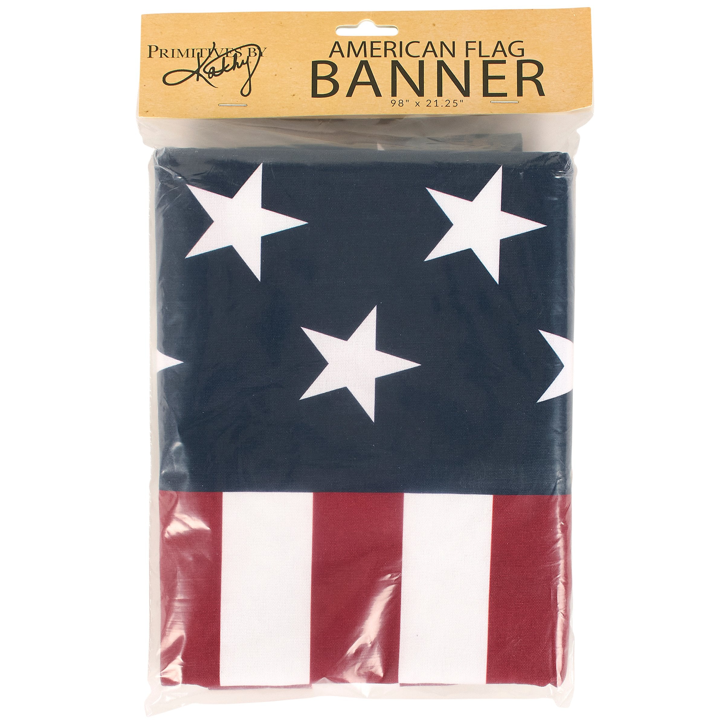 Grand American Flag Banner - Durable Cotton & Metal Patriotic Home Decor