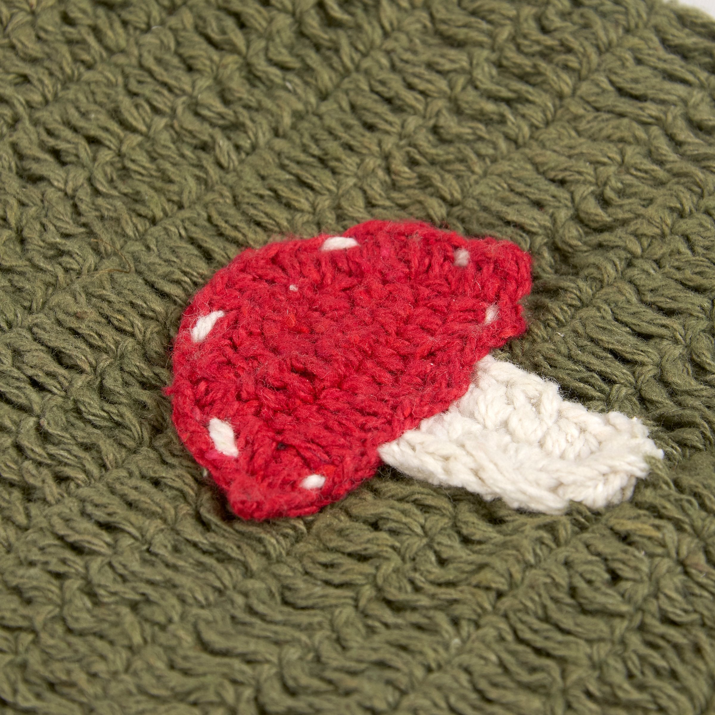 Whimsical Crochet Cotton Mushroom Crossbody Bag - Nature-Inspired Toadstool Design