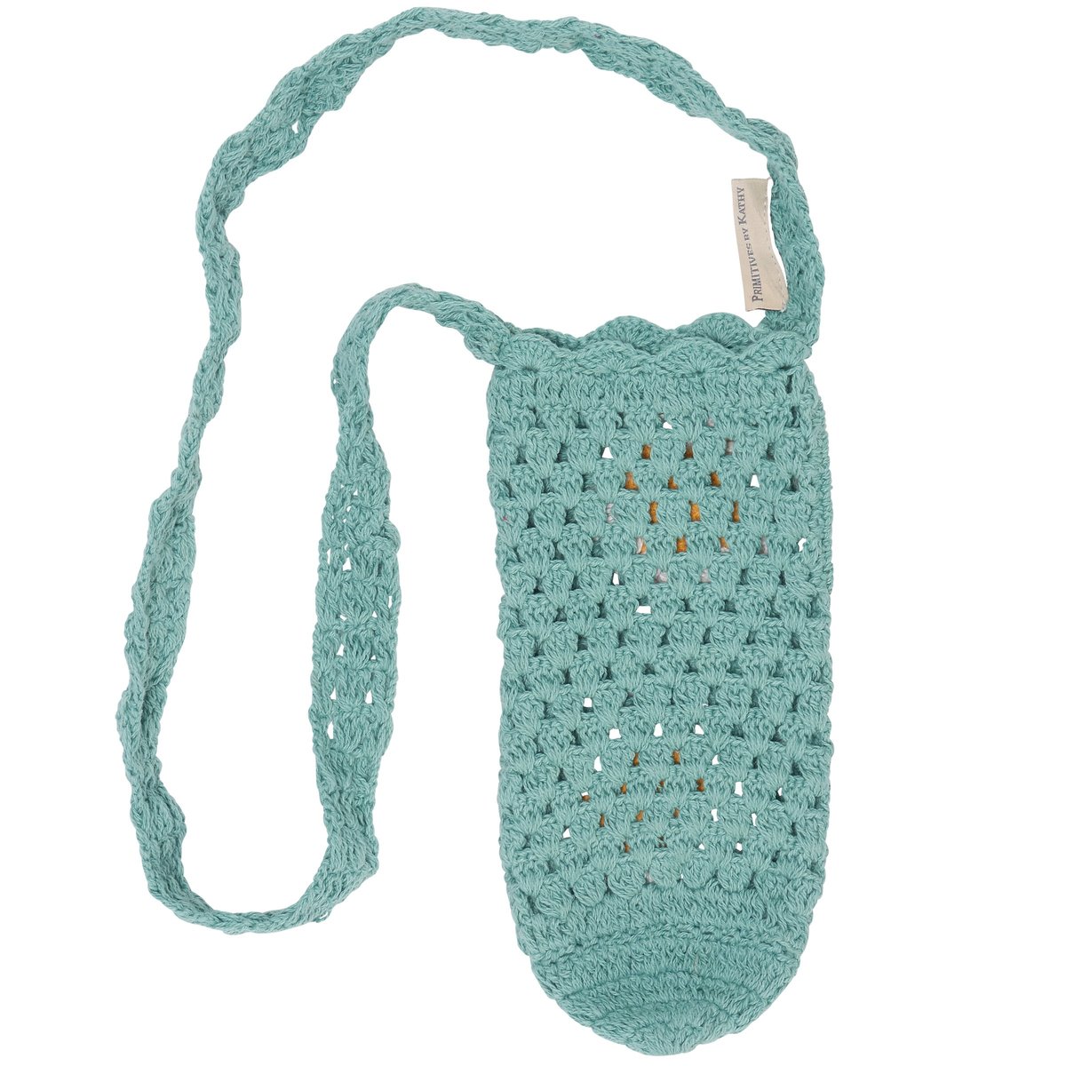 Charming Crochet Daisy Bottle Holder with Shoulder Strap for Wine & Water