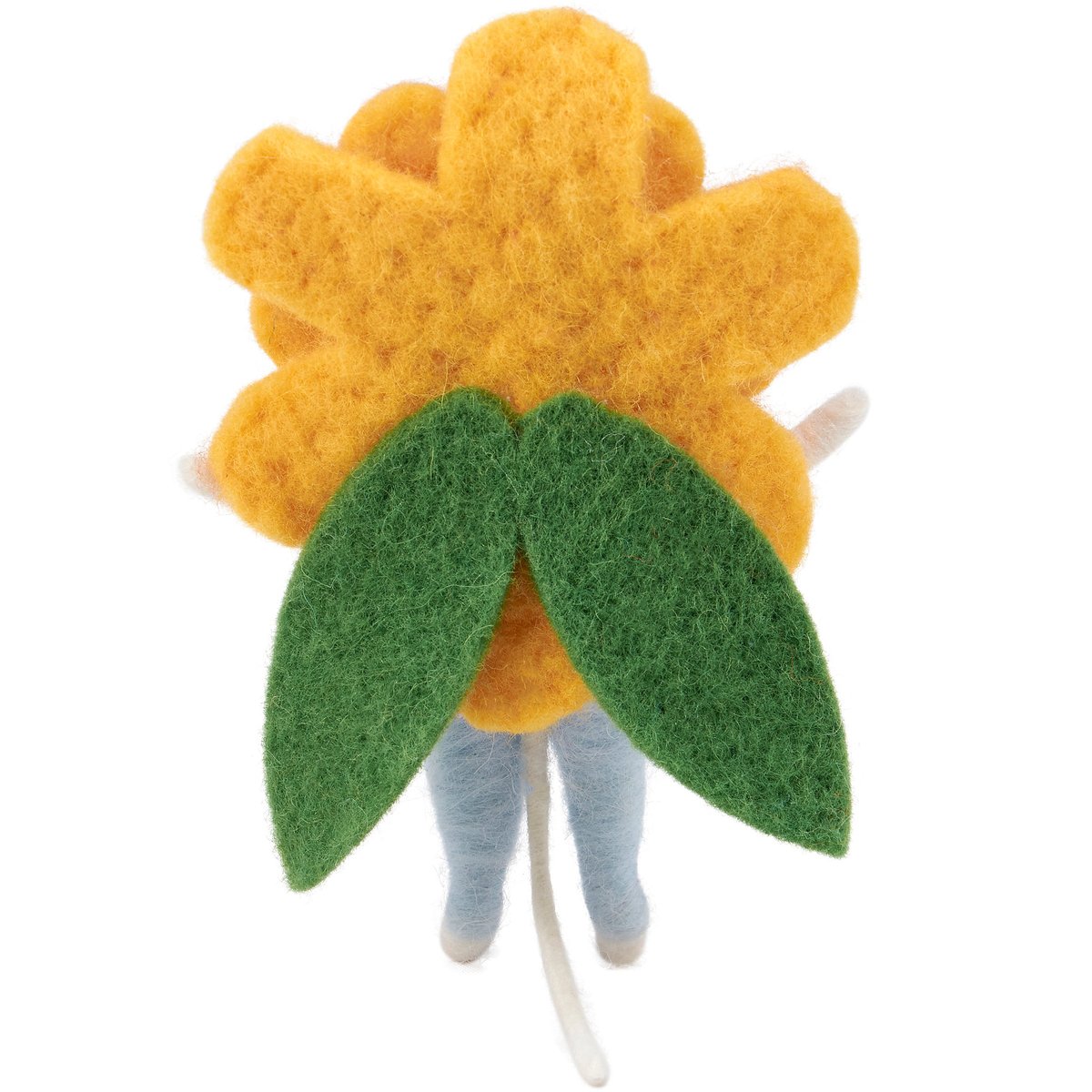 Charming Yellow Flower Felt Mouse Critter - Handmade Home Accent Decor