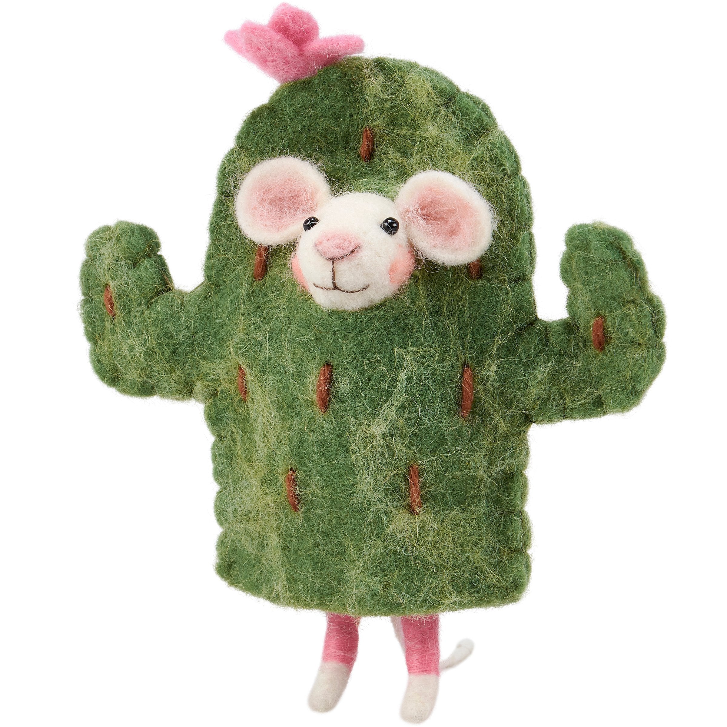 Primitives by Kathy Western Felt Cactus Mouse Critter Decorative Home Accent
