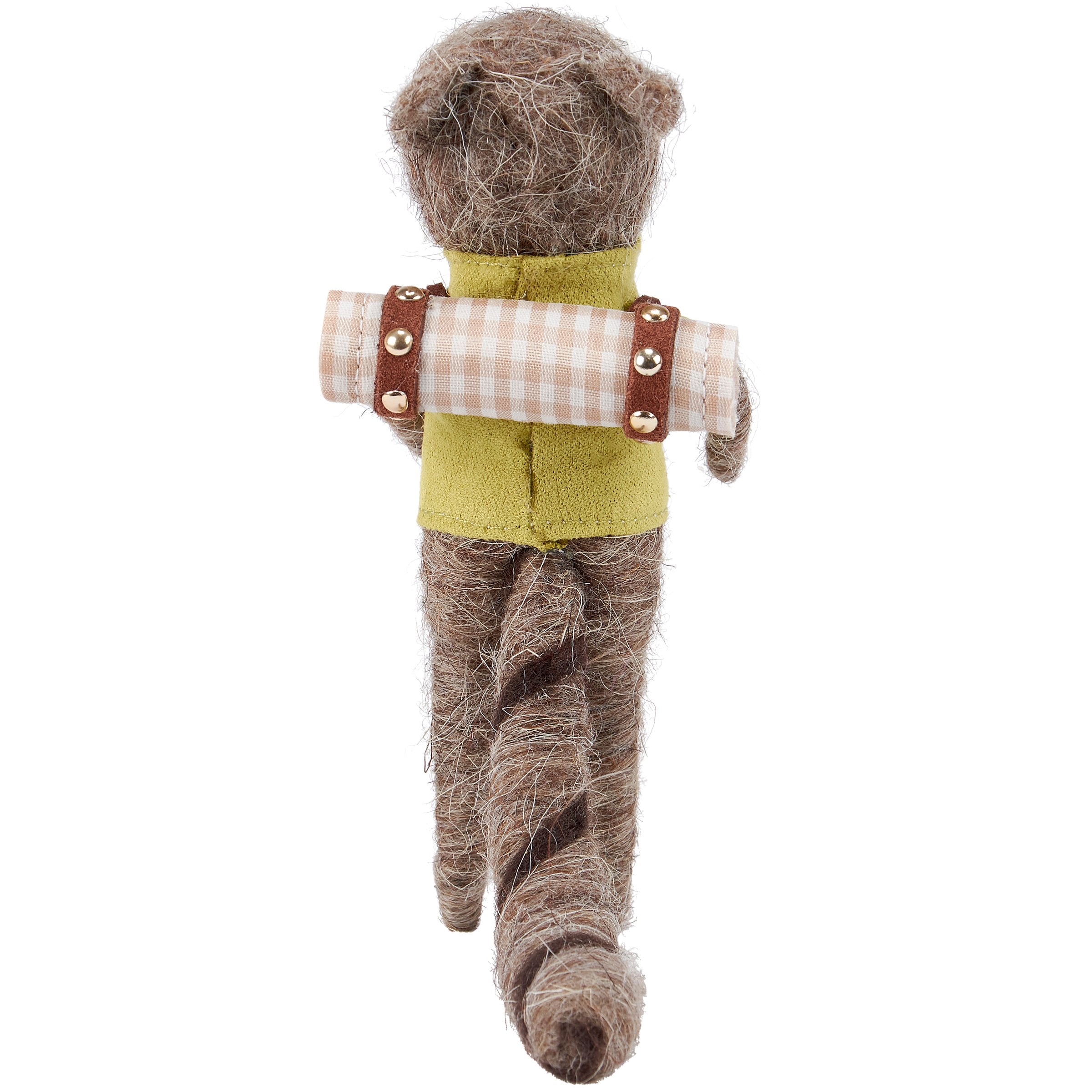 Charming Felt Picnic Raccoon Critter - Handmade Cabin & RV Outdoor Decor Accent