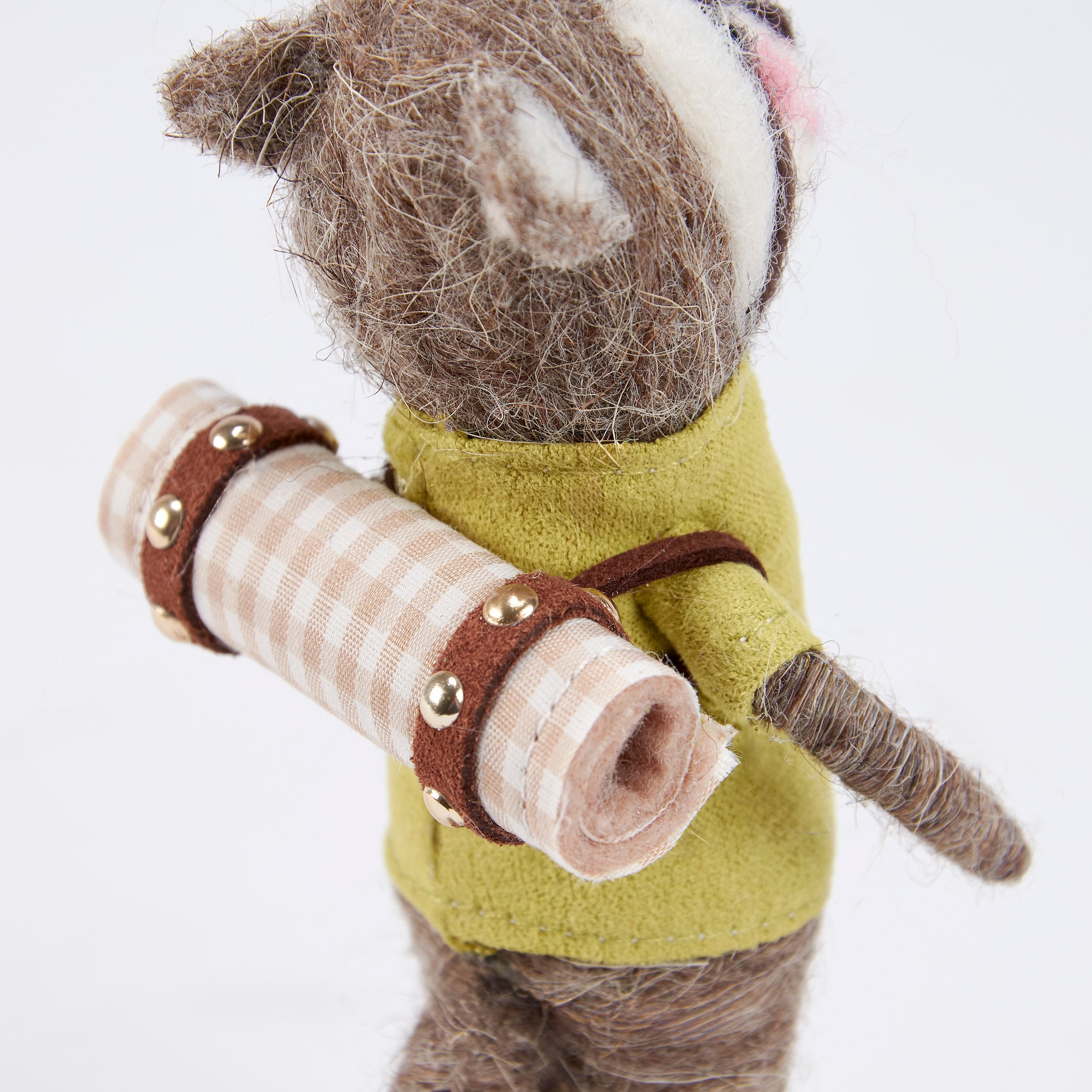 Charming Felt Picnic Raccoon Critter - Handmade Cabin & RV Outdoor Decor Accent