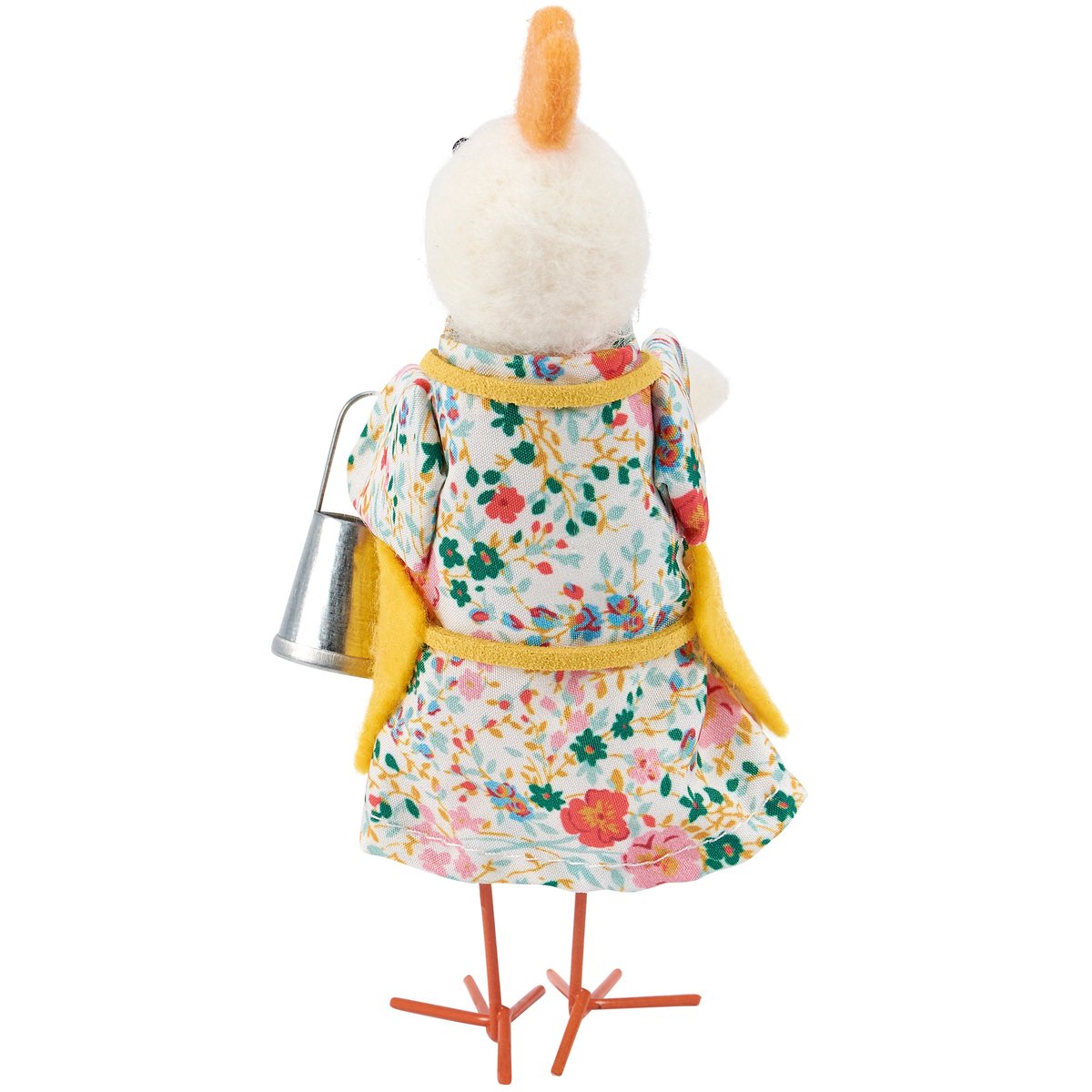 Charming Felt Chicken Critter with Watering Can - Farmhouse Home Decor