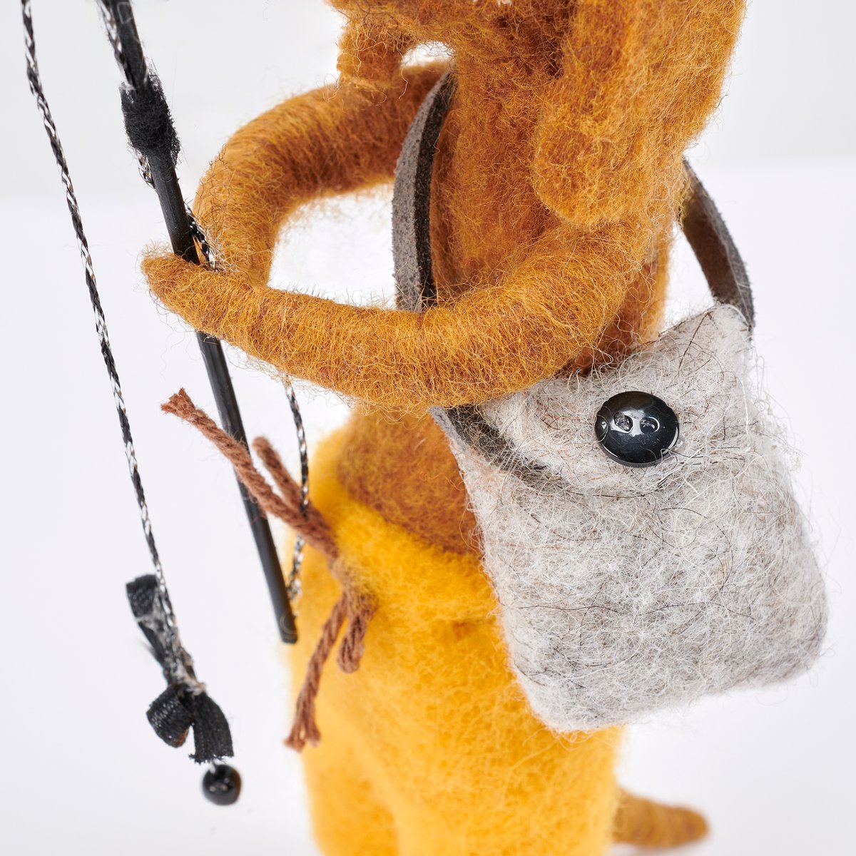 Charming Dachshund Fishing Dog Critter Decor with Handmade Details for Cabin & RV