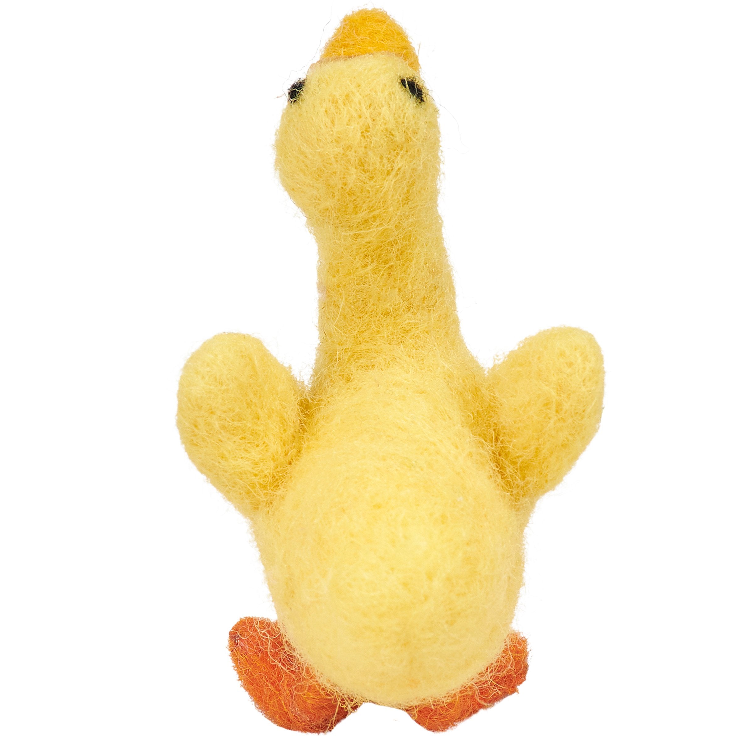 Cute Yellow Felt Duck Critter Home Accent Decor for Hanging Display