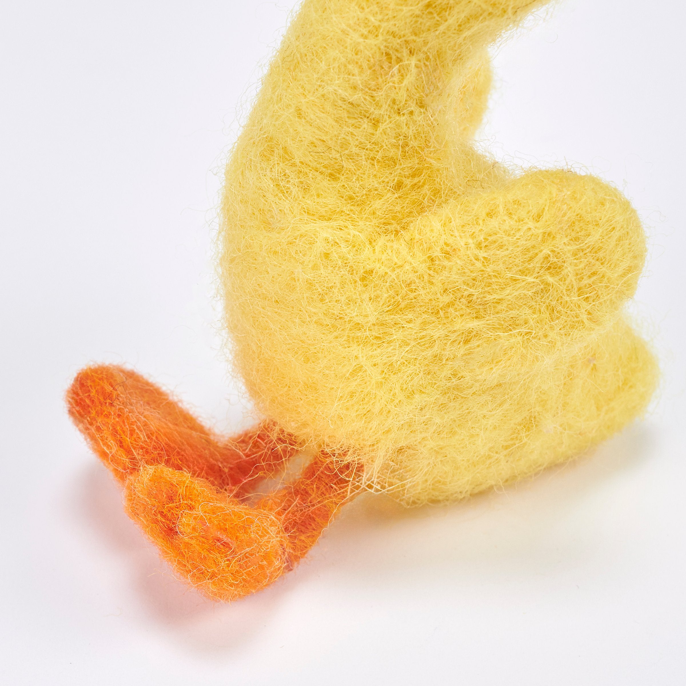 Cute Yellow Felt Duck Critter Home Accent Decor for Hanging Display