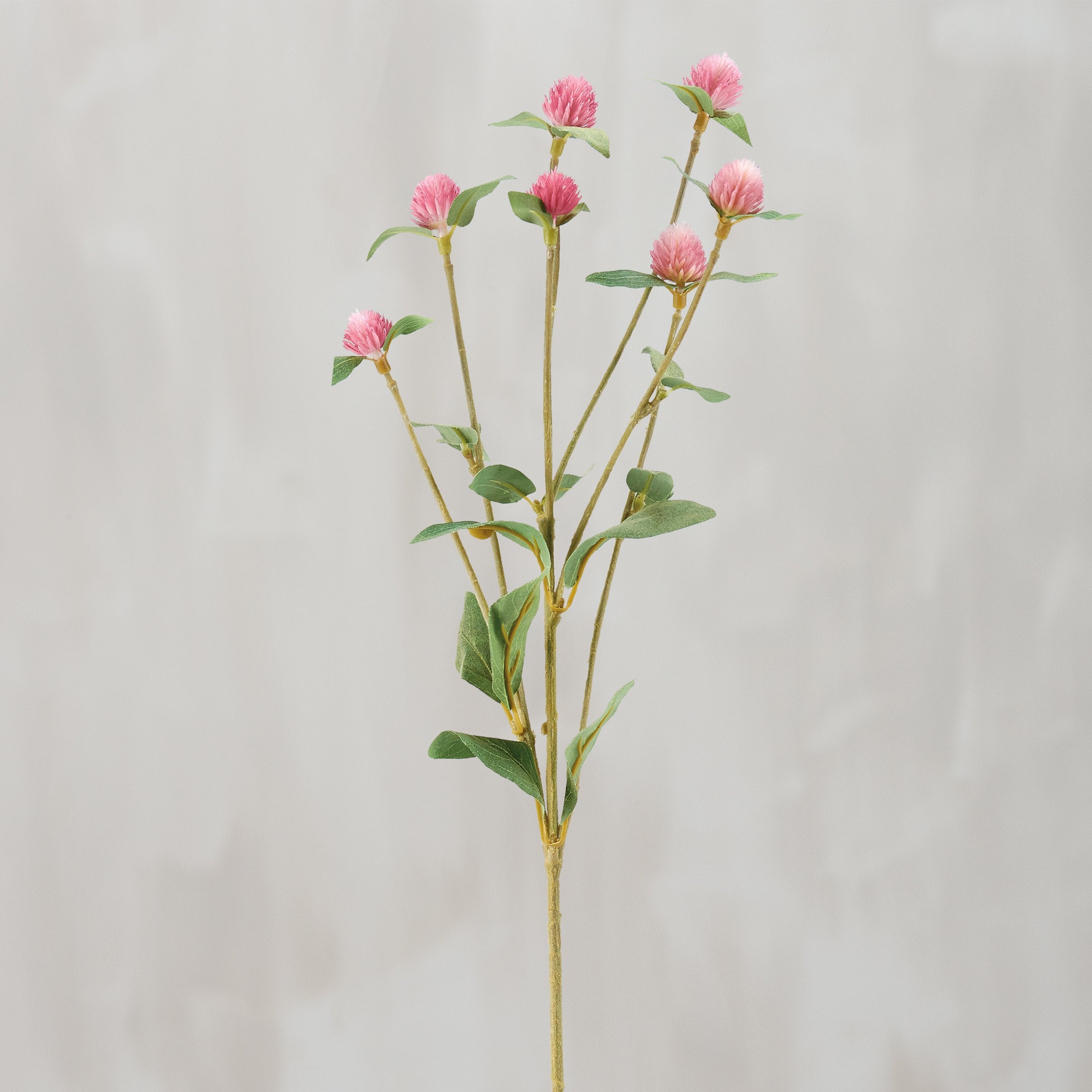 Vibrant Pink Globe Amaranth Artificial Floral Pick for Effortless Home Decor