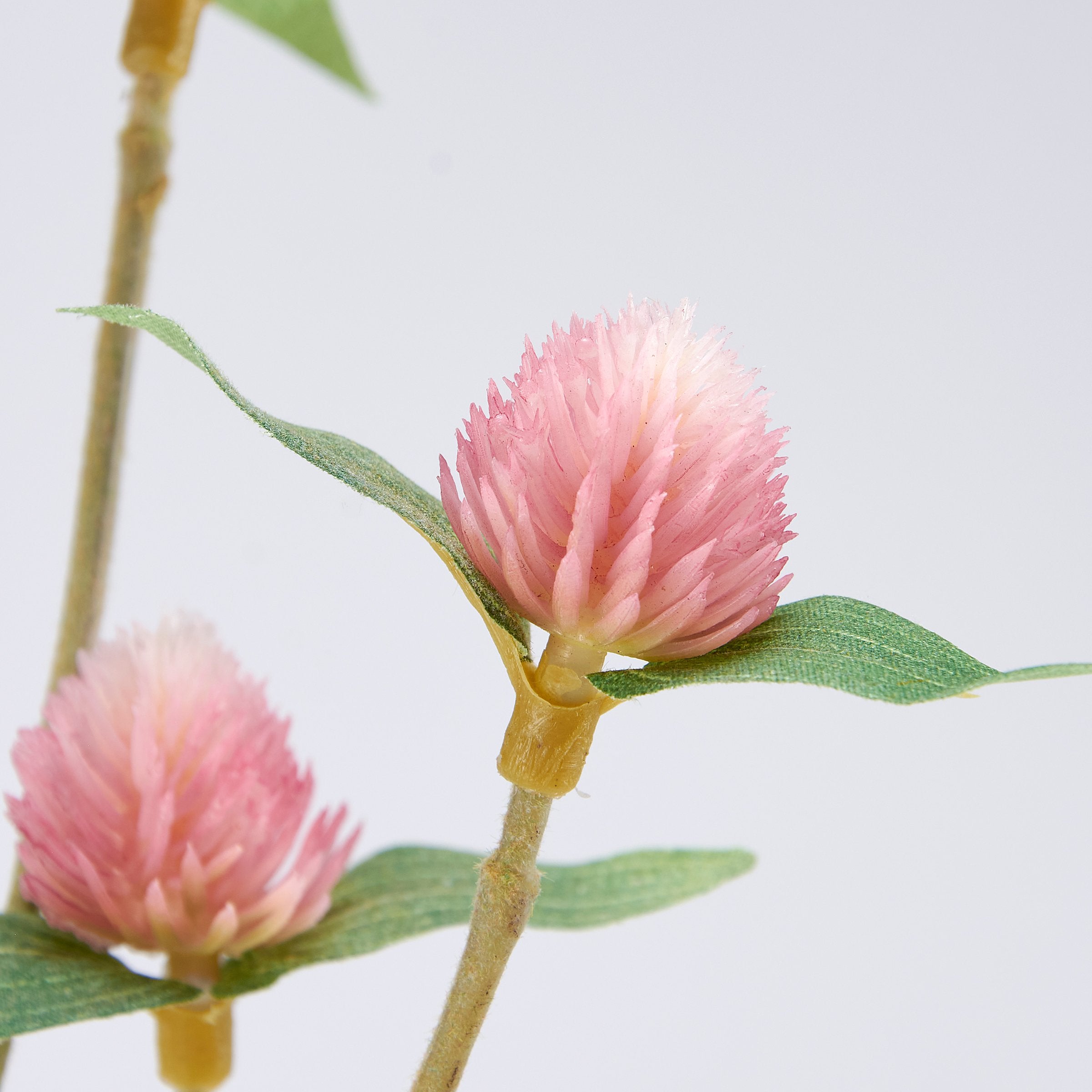 Vibrant Pink Globe Amaranth Artificial Floral Pick for Effortless Home Decor