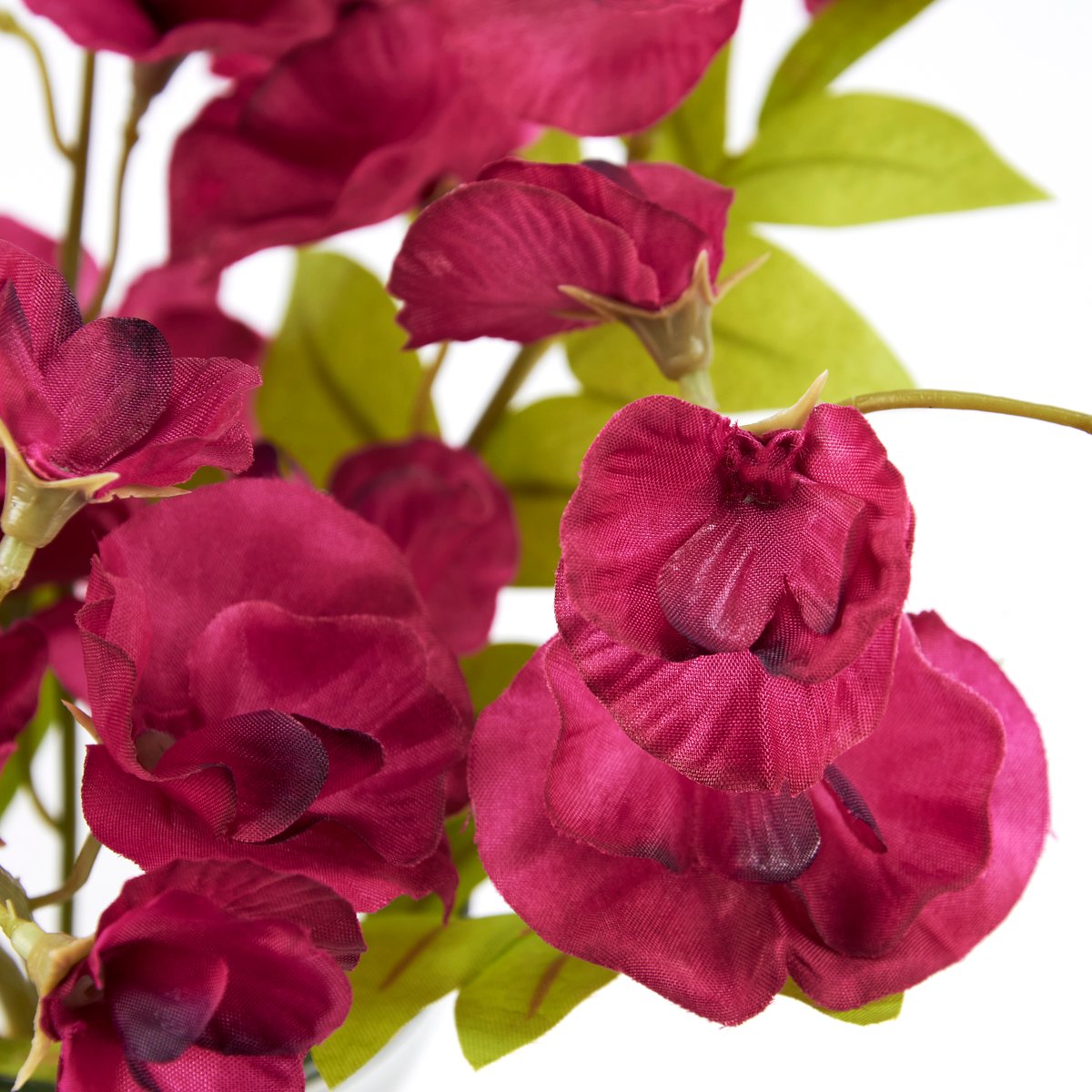 Lifelike Sweet Pea Floral Arrangement Glass Vase Home Decor Accent