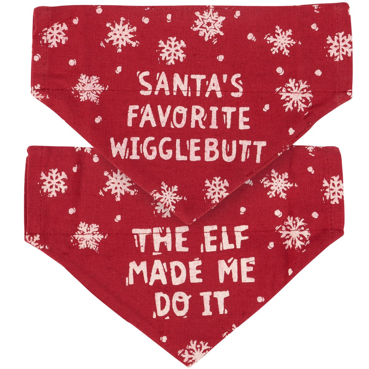 Santa's Favorite Reversible Holiday Pet Bandana for Dogs and Cats