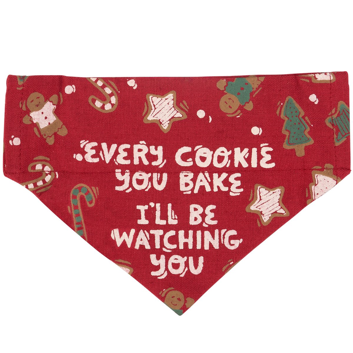 Christmas Cookie Tester Pet Bandana: Festive Reversible Cotton-Linen Collar Accessory