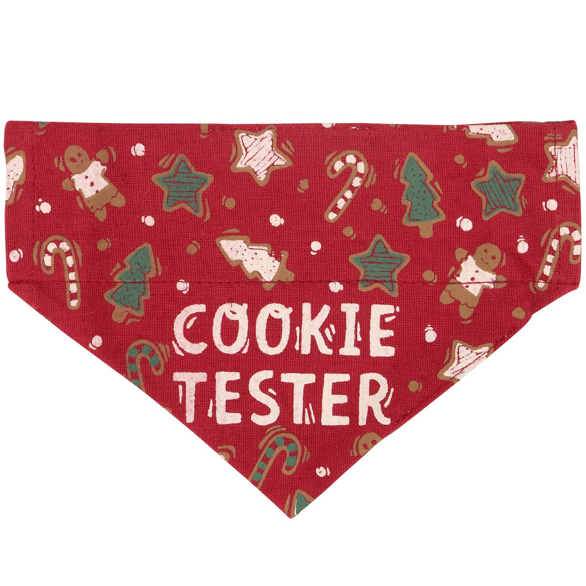 Christmas Cookie Tester Pet Bandana: Festive Reversible Cotton-Linen Collar Accessory
