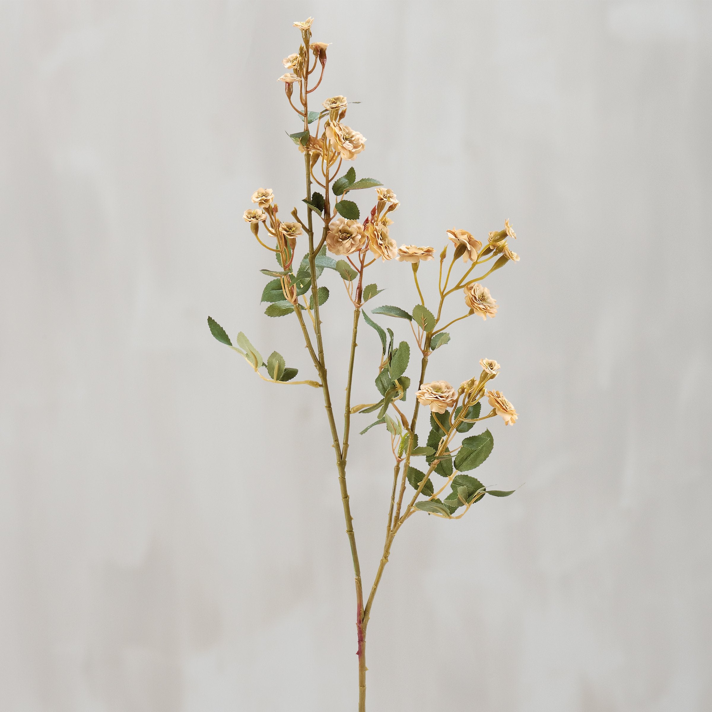 Lifelike Cream Rose Floral Pick - Elegant Faux Botanical for Effortless Home Decor