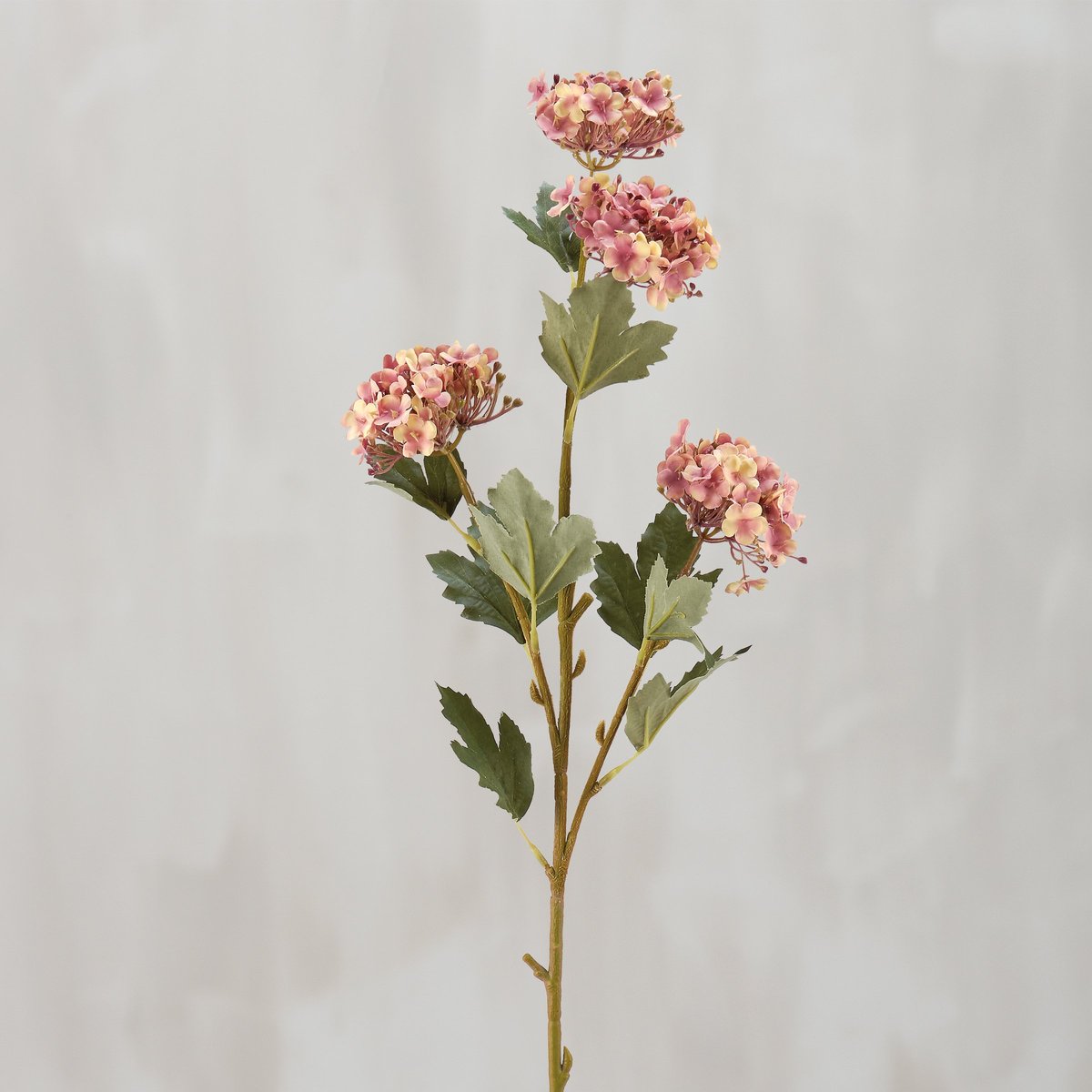 Lifelike Pink Mini Hydrangea Floral Pick, Maintenance-Free Faux Botanical Decor