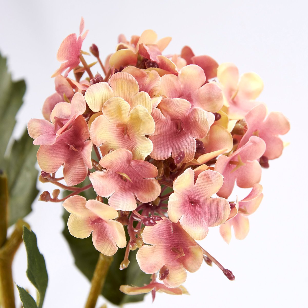 Lifelike Pink Mini Hydrangea Floral Pick, Maintenance-Free Faux Botanical Decor