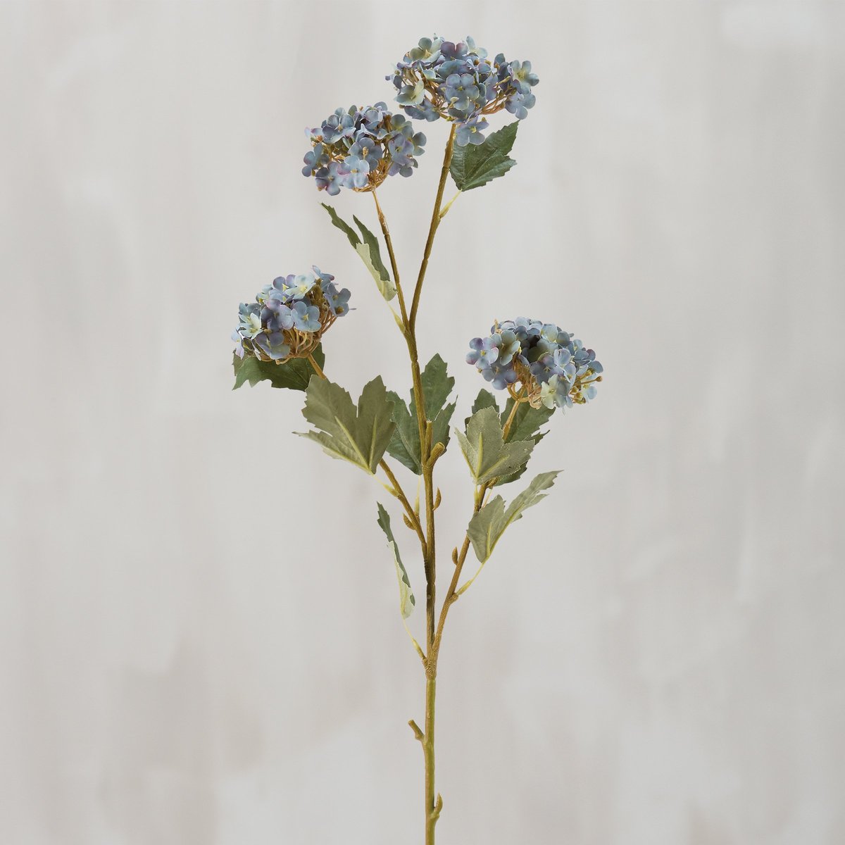Vibrant Blue Mini Hydrangea Floral Pick - Lifelike Faux Botanical Stem for Decor