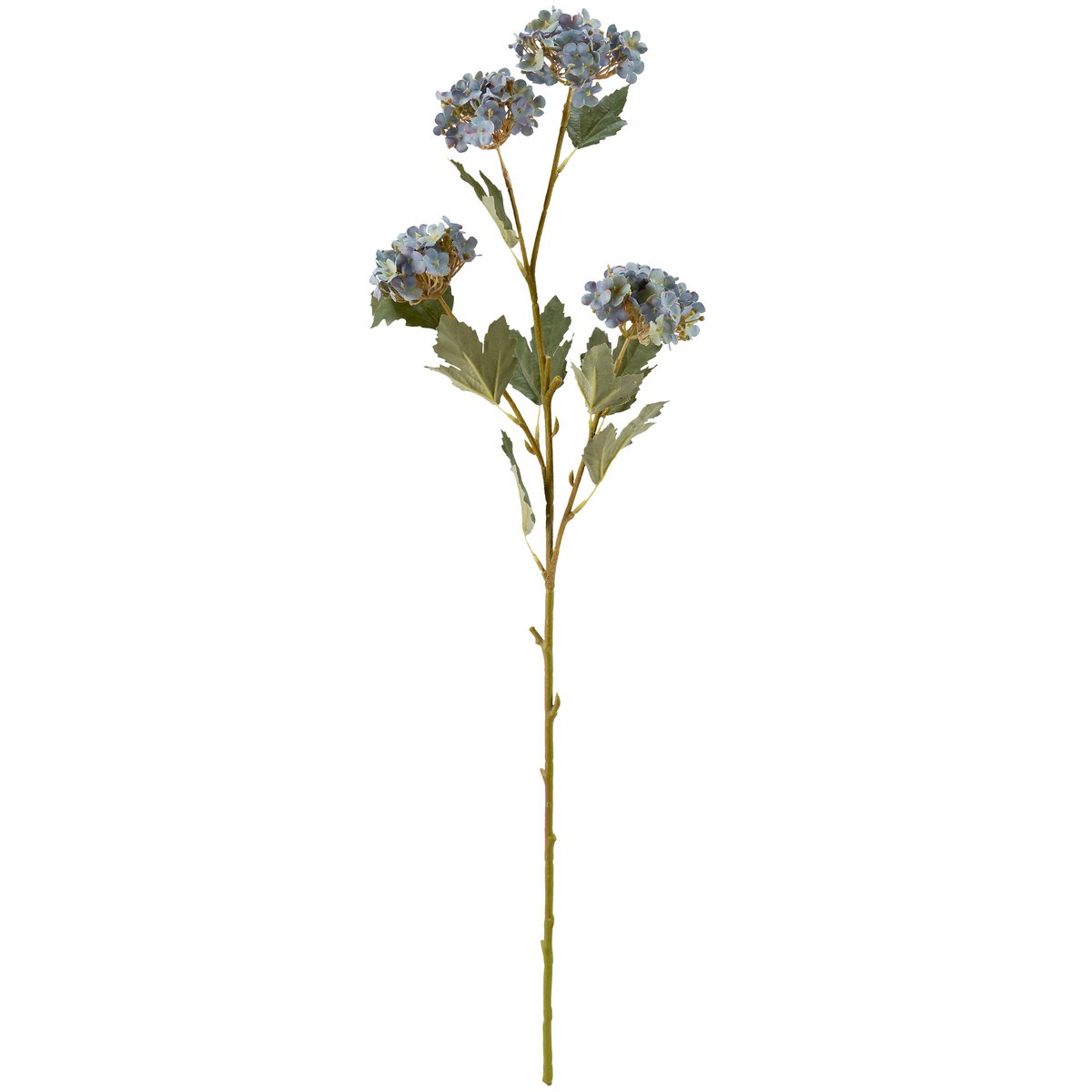 Vibrant Blue Mini Hydrangea Floral Pick - Lifelike Faux Botanical Stem for Decor