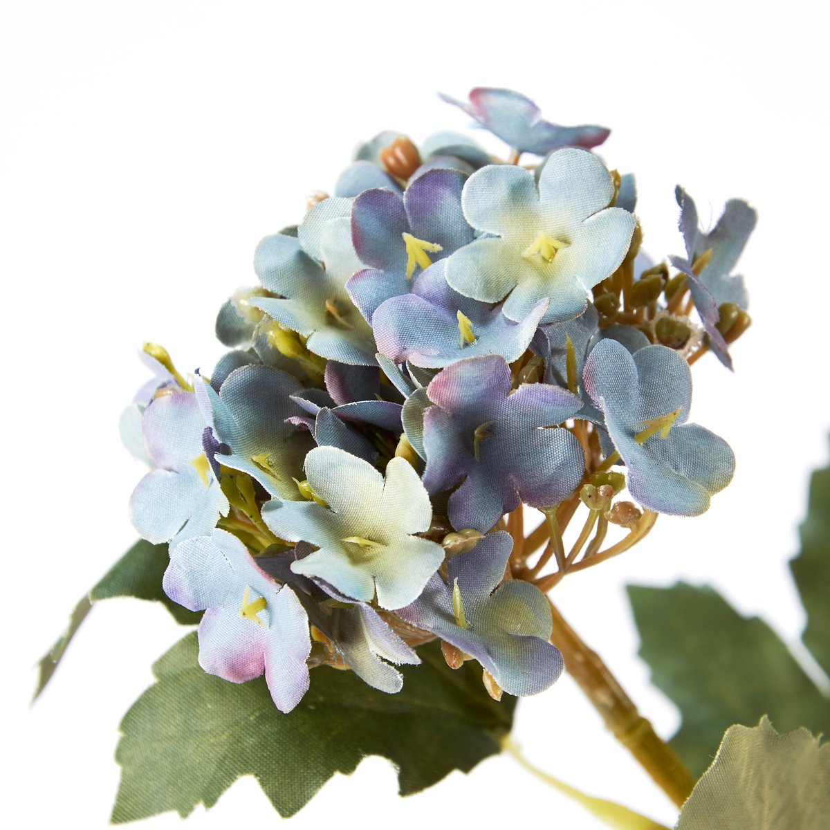 Vibrant Blue Mini Hydrangea Floral Pick - Lifelike Faux Botanical Stem for Decor