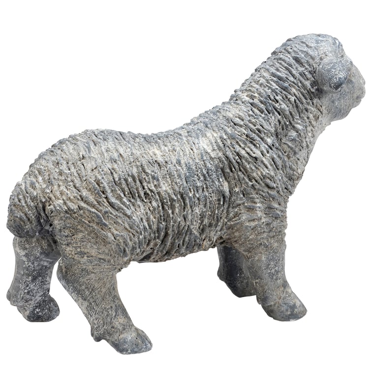 Charming Rustic Stone-Look Sheep Figurine for Farmhouse Home Decor