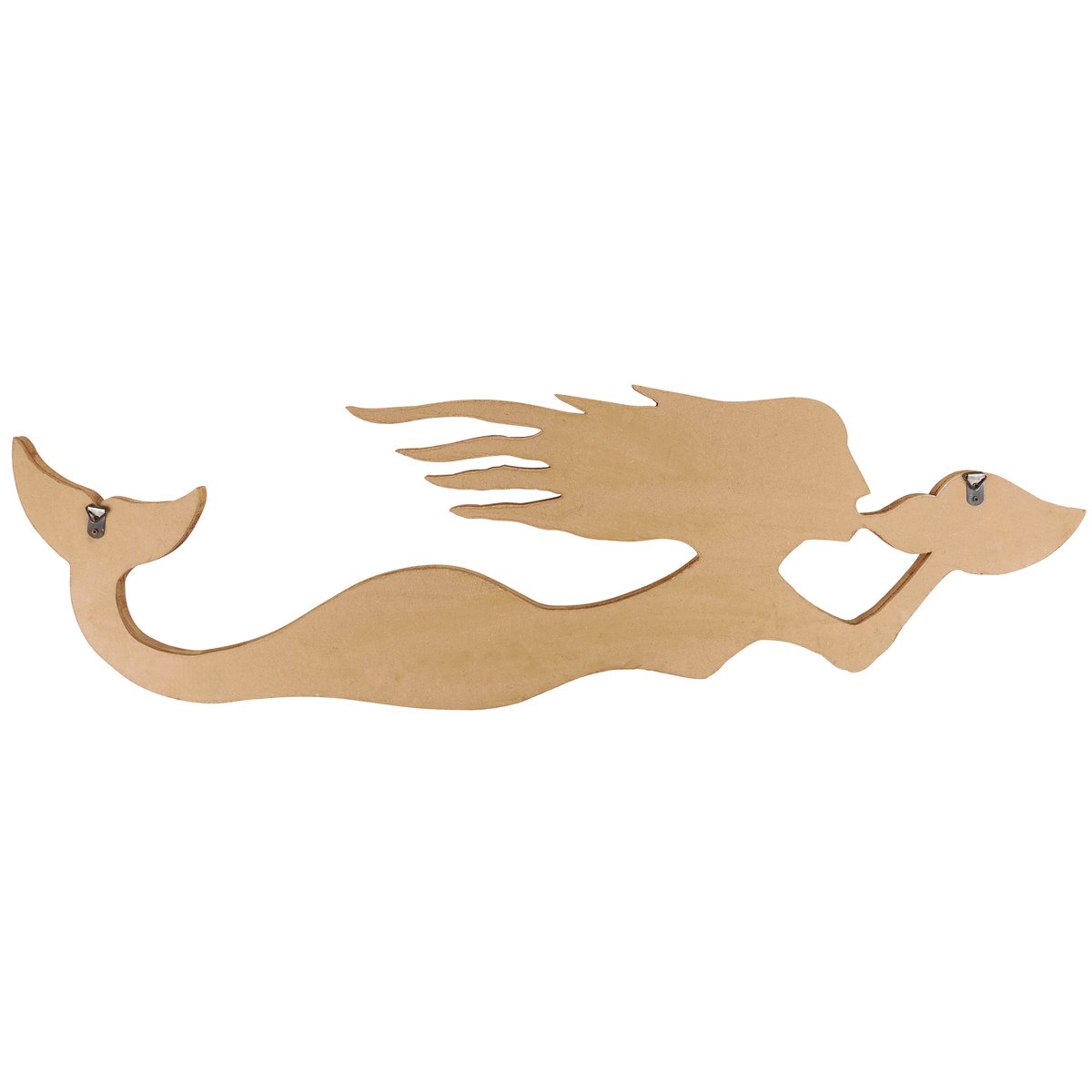 Enchanting Mermaid & Conch Shell Ocean Wall Hook Board for Beach Decor