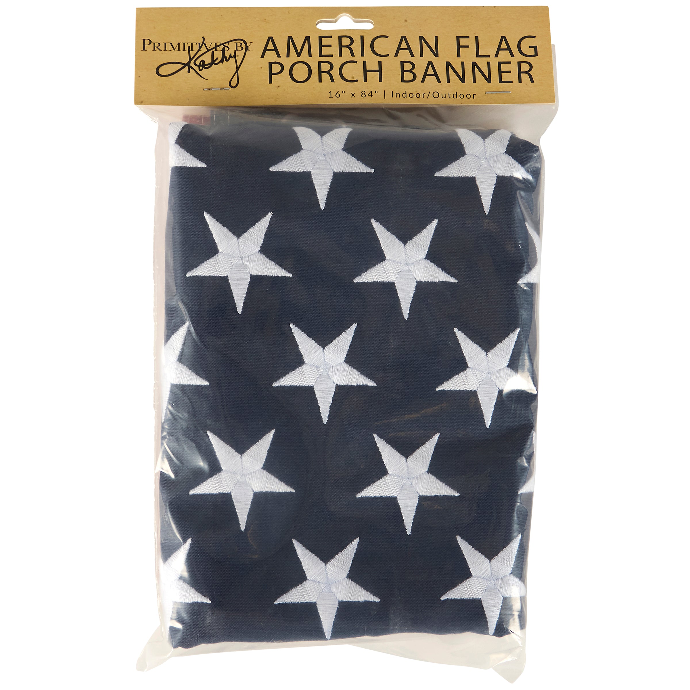 Durable Patriotic American Flag Porch Banner - Outdoor Stars and Stripes Decor