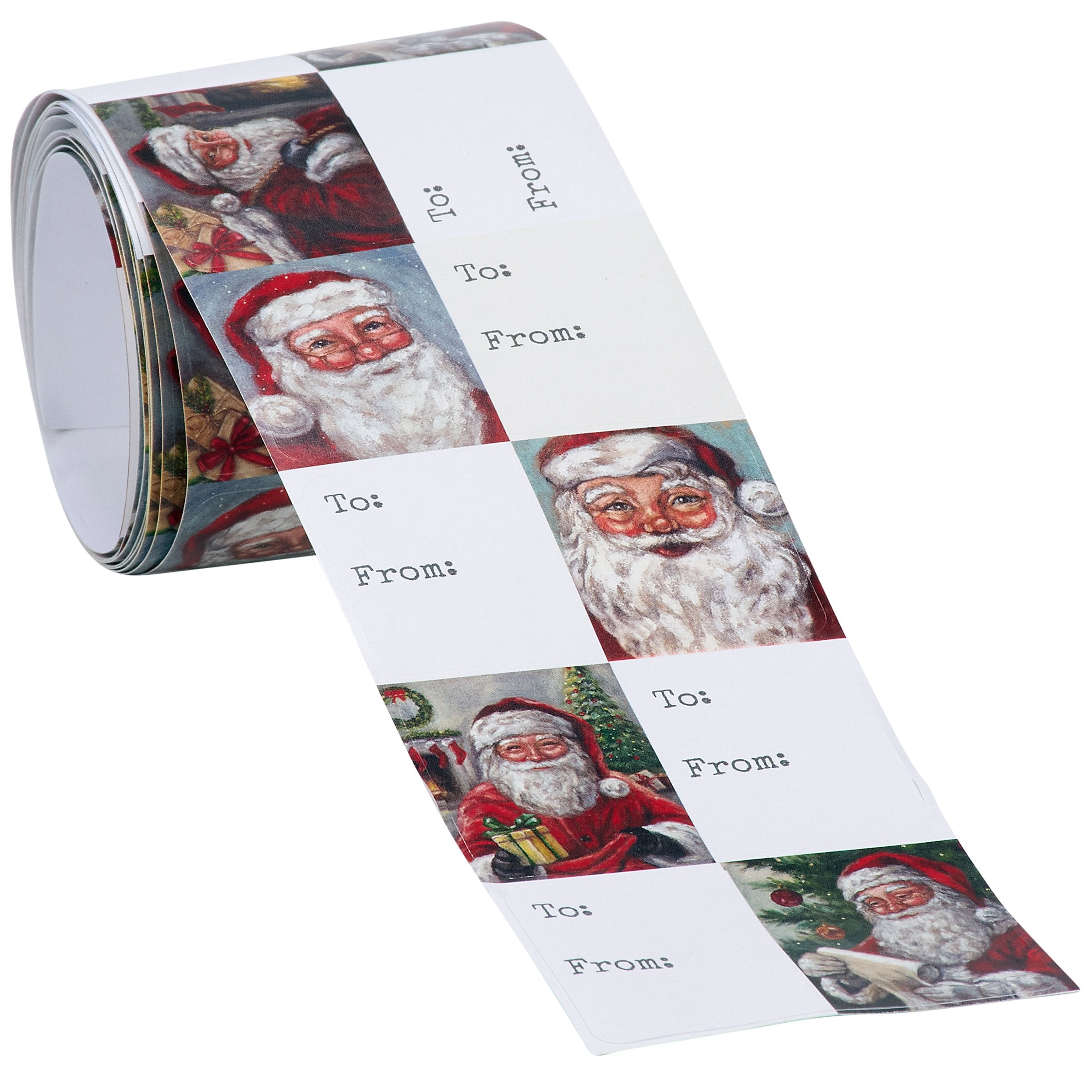 Charming Santa Christmas Eve Gift Tags - 50 Count Holiday Present Stickers