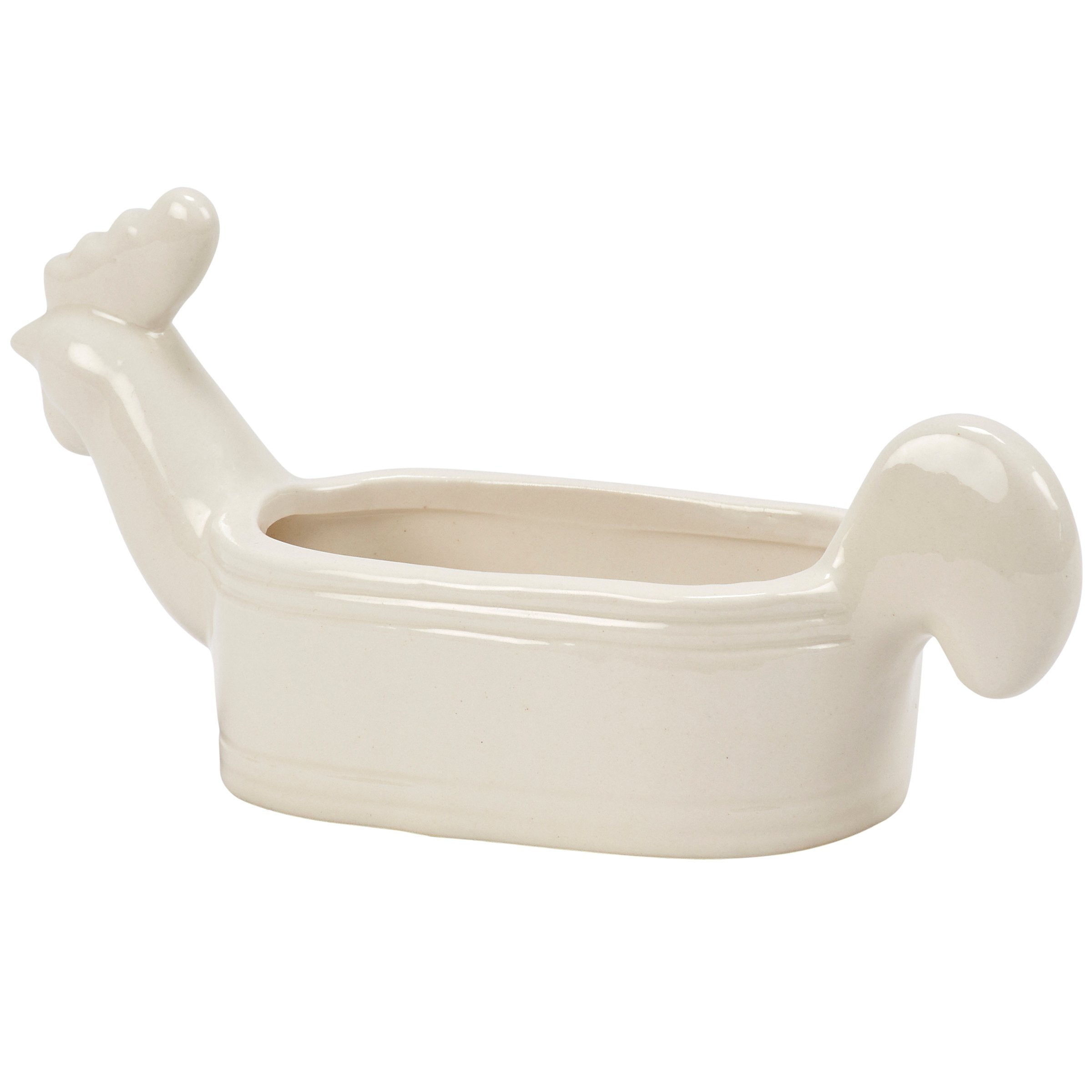 Charming Farmhouse Ceramic Rooster Planter - Unique Sculpted Decor for Plants