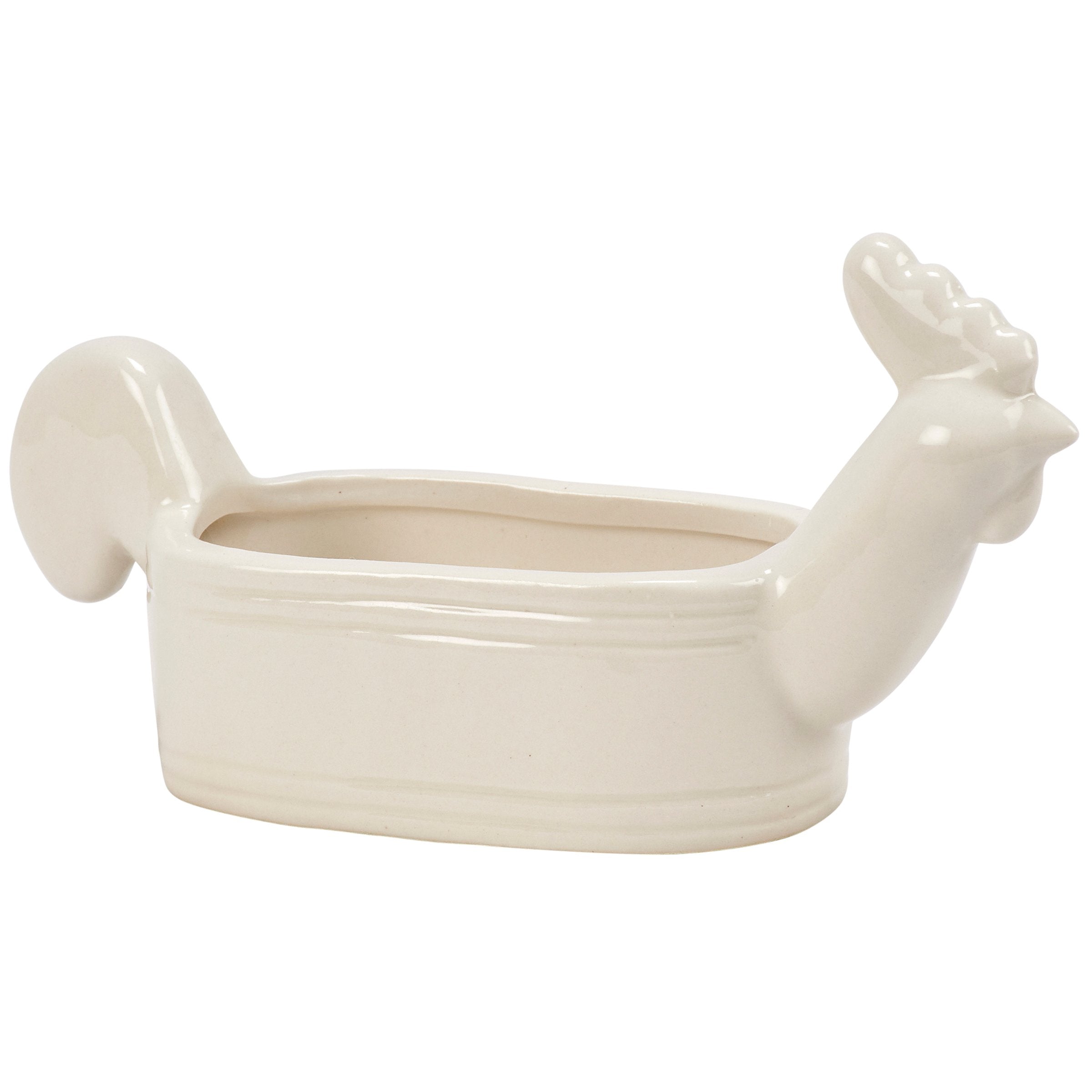 Charming Farmhouse Ceramic Rooster Planter - Unique Sculpted Decor for Plants