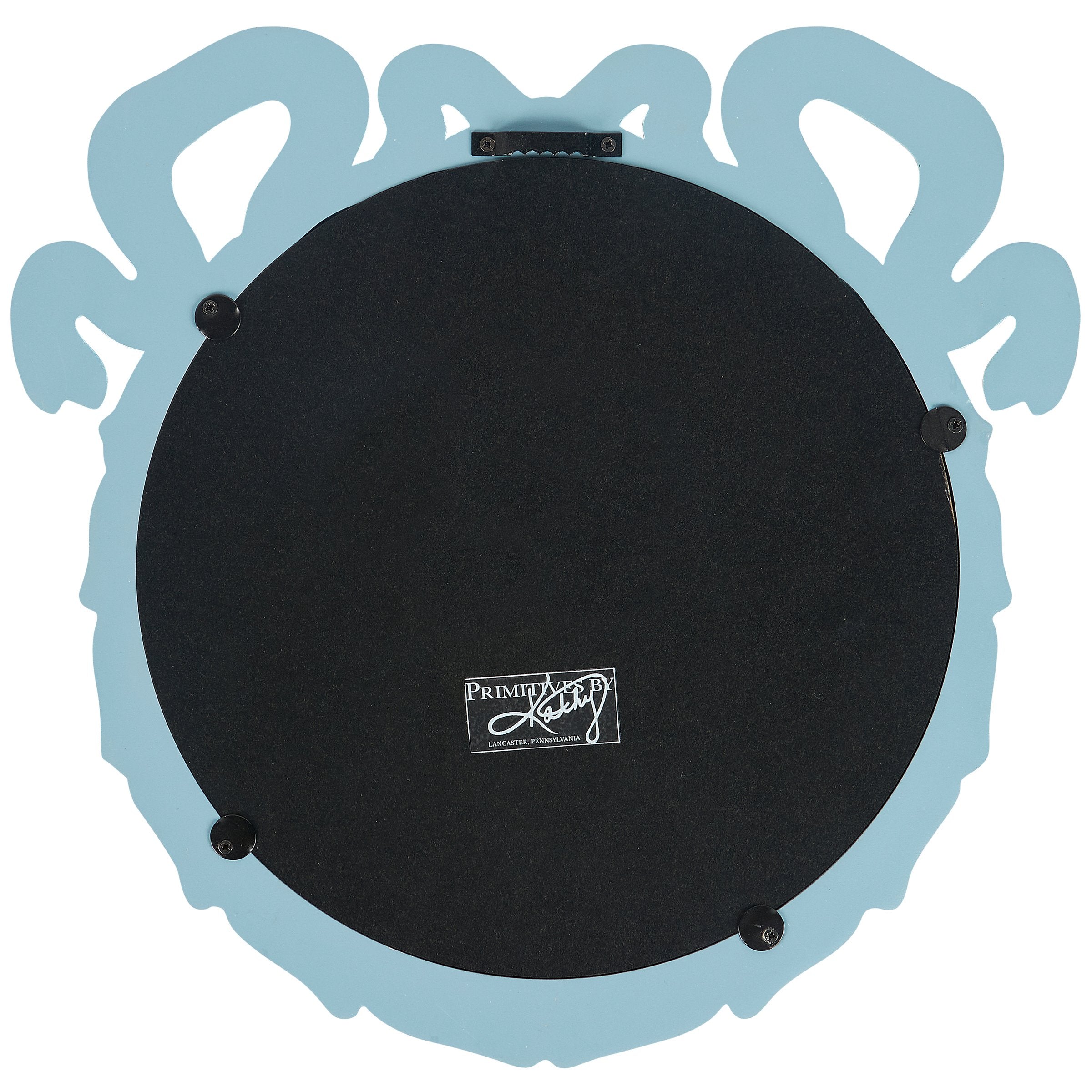 Charming Baby Blue Bow Mirror - Decorative Kids Room Wall Decor Accent