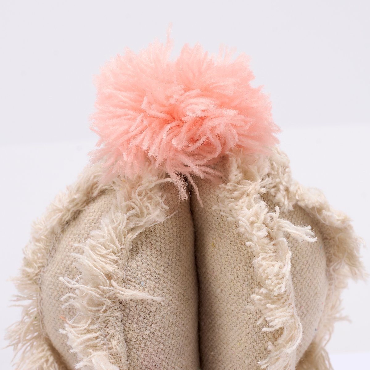 Decorative Stuffed Barrel Cactus Sitter with Pink Pom, Western Home Accent