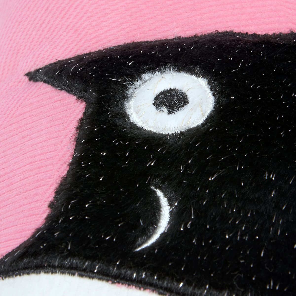 Charming One Eye Open Cat Pillow - Soft Cotton, Embroidered Details, Washable Cover