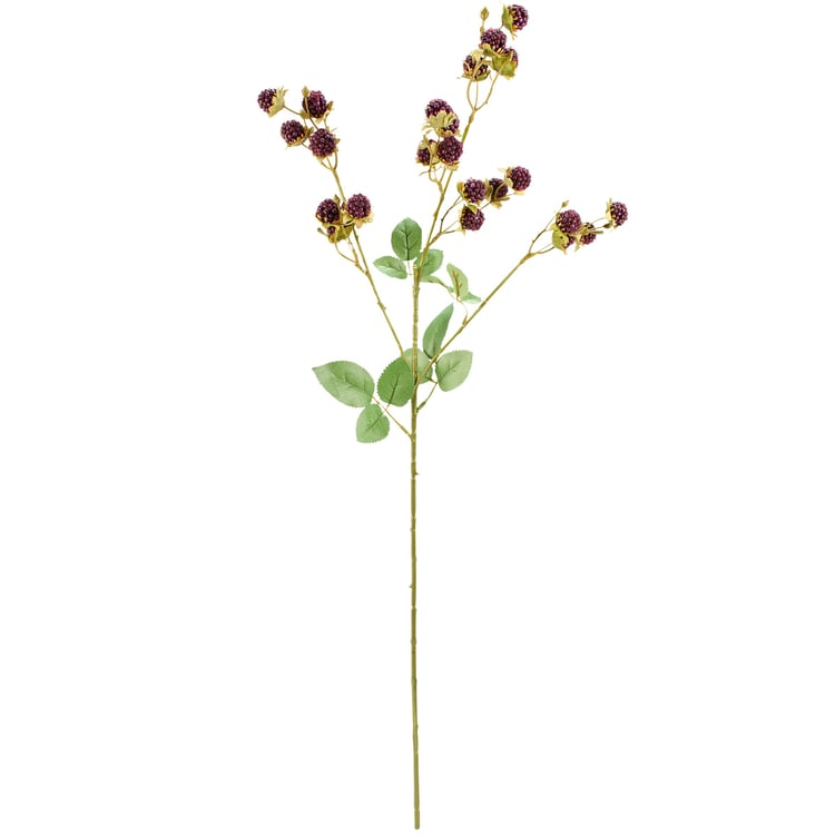 Lifelike Raspberry Floral Pick with Greenery – Maintenance-Free Botanical Decor Accent