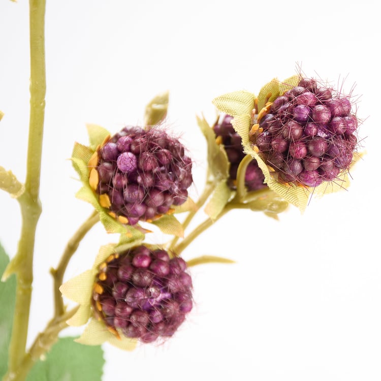 Lifelike Raspberry Floral Pick with Greenery – Maintenance-Free Botanical Decor Accent