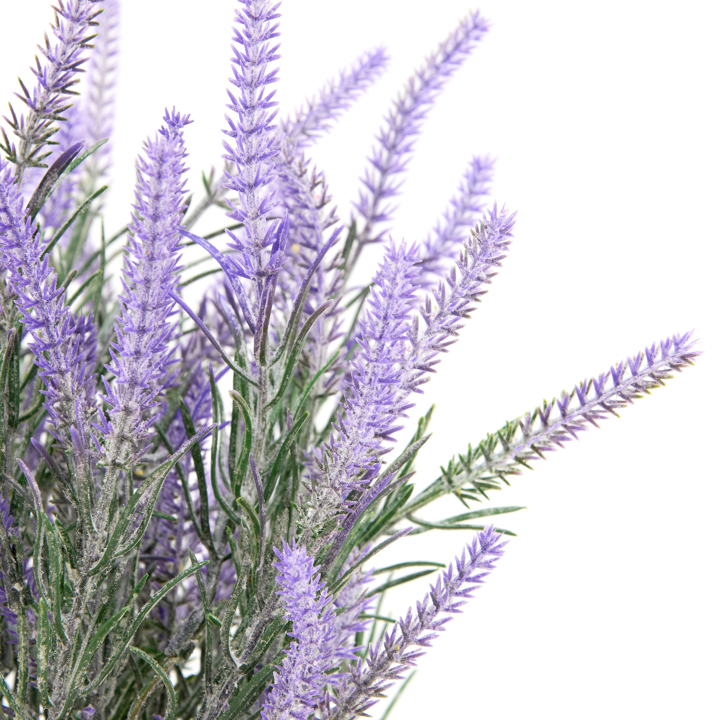 Charming Faux Lavender Plant Rustic Wooden Box Planter for Home Decor