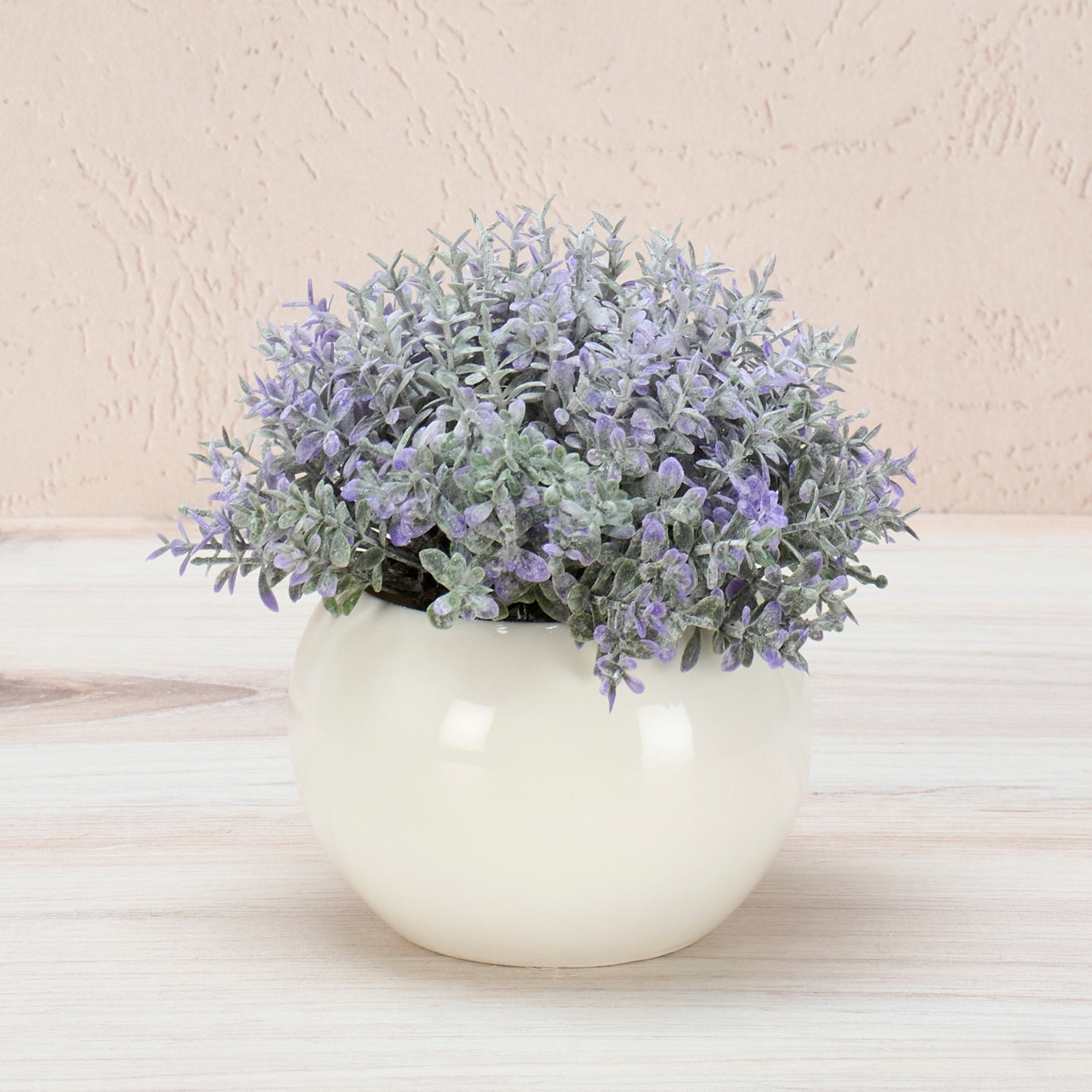 Charming Blue Faux Phlox Ceramic Vase - Botanical Home Accent Decor