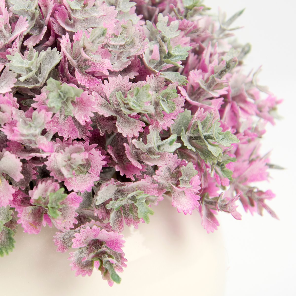 Charming Purple Phlox Faux Plant in Cream Ceramic Vase, Botanical Home Decor